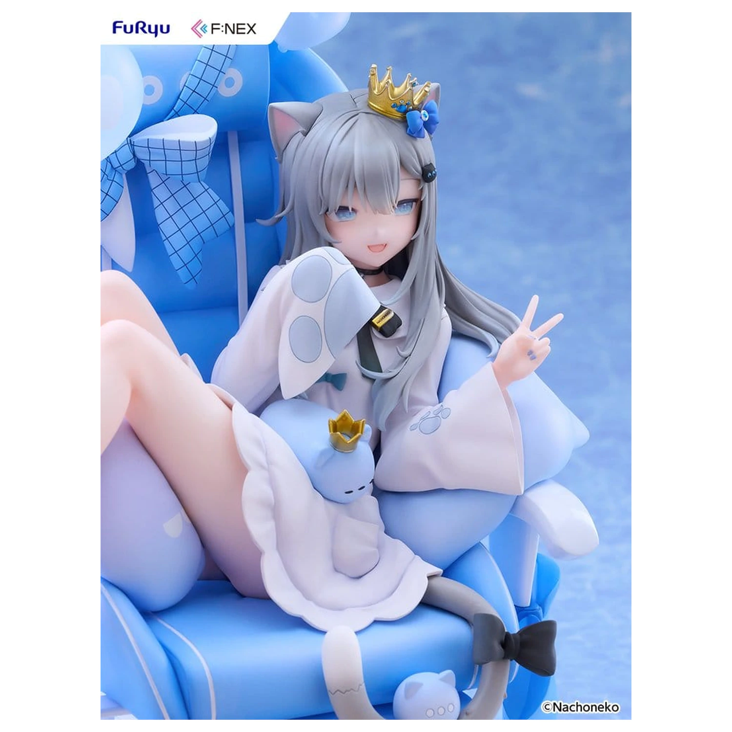 Virtual YouTuber F:NEX PVC figura 1/7 Nachoneko Birthday Ver. 24 cm fotografija proizvoda
