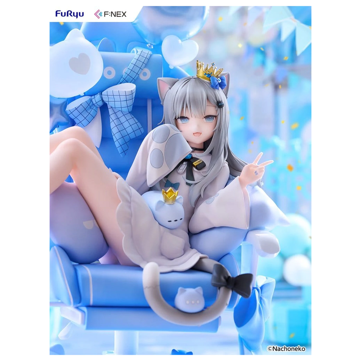 Virtual YouTuber F:NEX PVC figura 1/7 Nachoneko Birthday Ver. 24 cm fotografija proizvoda