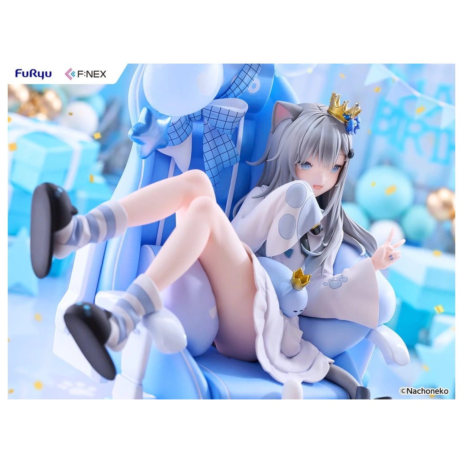 Virtual YouTuber F:NEX PVC figura 1/7 Nachoneko Birthday Ver. 24 cm fotografija proizvoda