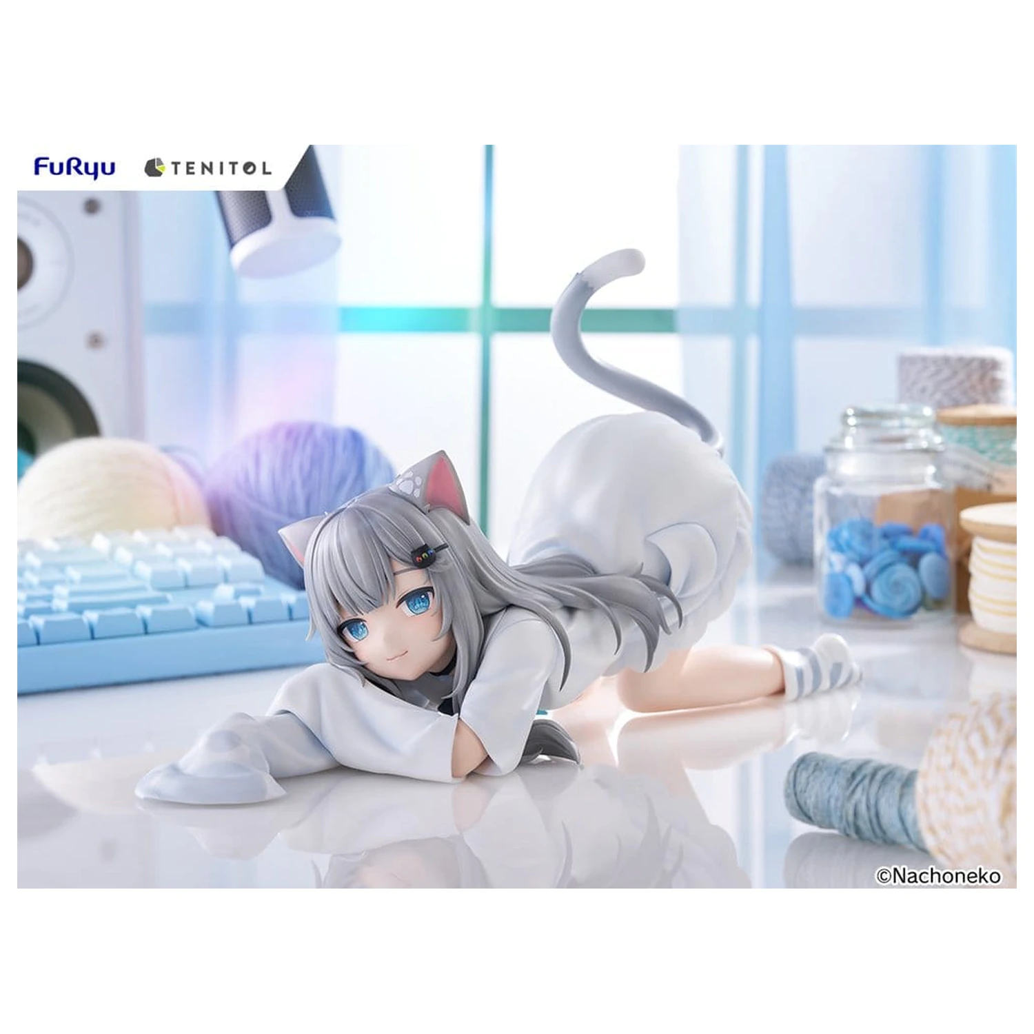 Virtual Youtuber Tenitol Big Noodle Stopper PVC figura Nachoneko 18 cm fotografija proizvoda
