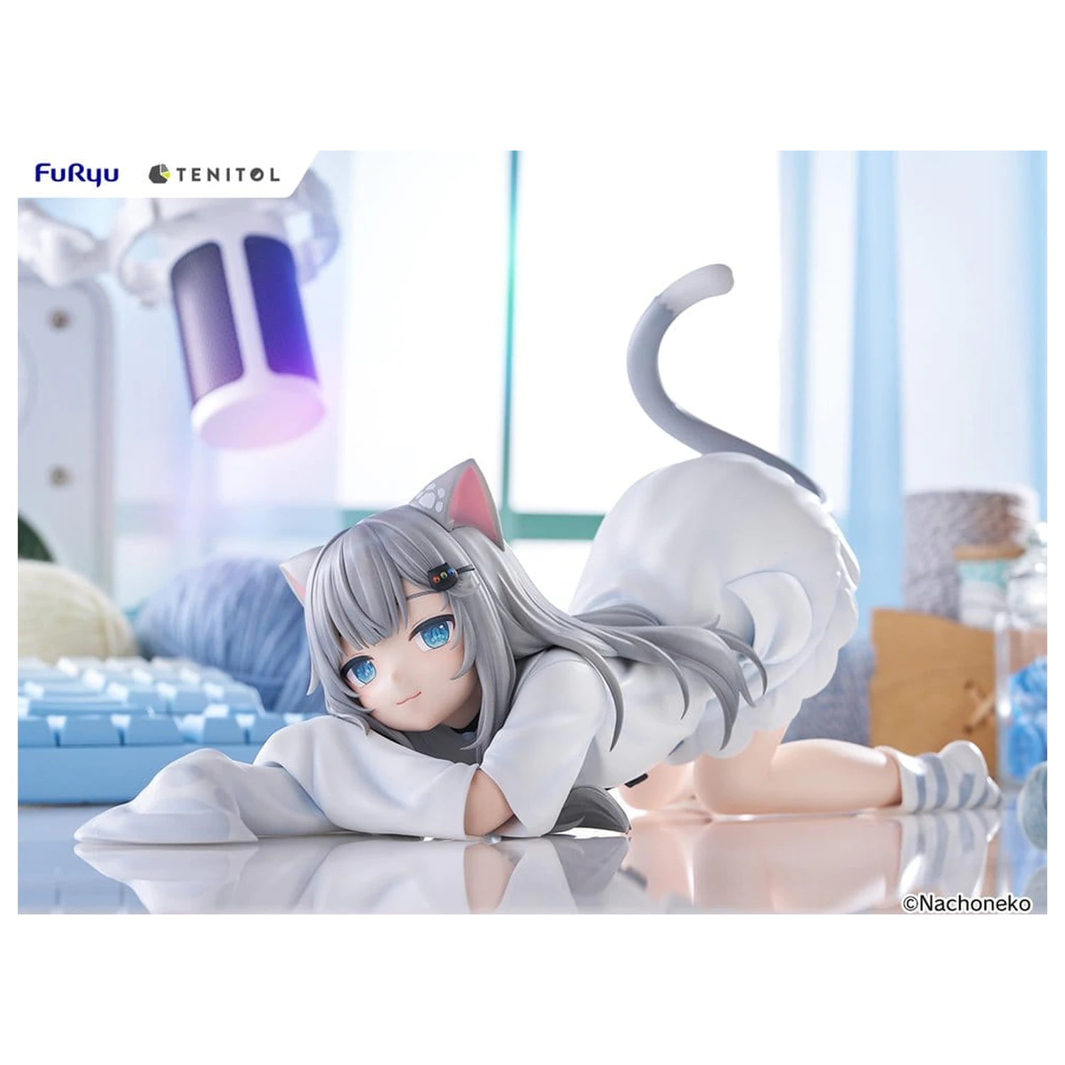 Virtual Youtuber Tenitol Big Noodle Stopper PVC figura Nachoneko 18 cm fotografija proizvoda