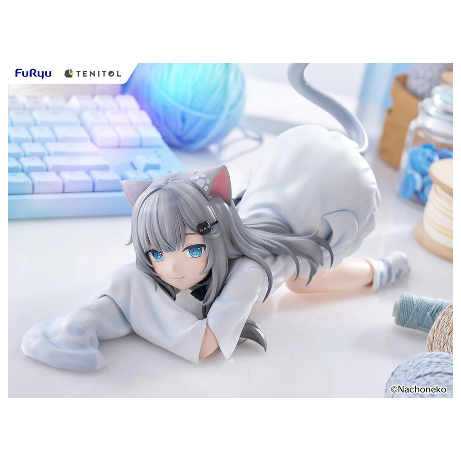 Virtual Youtuber Tenitol Big Noodle Stopper PVC figura Nachoneko 18 cm fotografija proizvoda