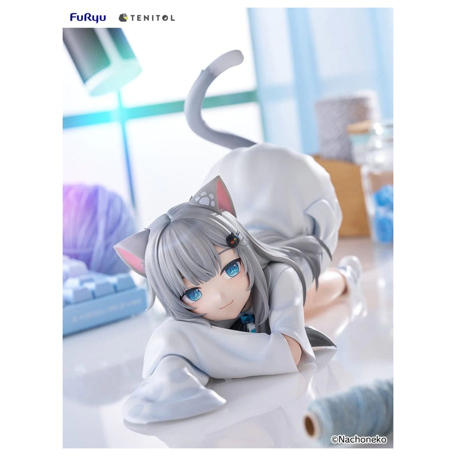 Virtual Youtuber Tenitol Big Noodle Stopper PVC figura Nachoneko 18 cm fotografija proizvoda