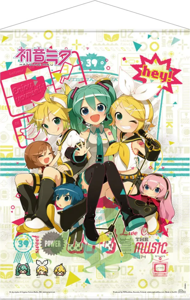 Vocaloid Zidni svitak Hey! Piapro Characters 50 x 70 cm fotografija proizvoda