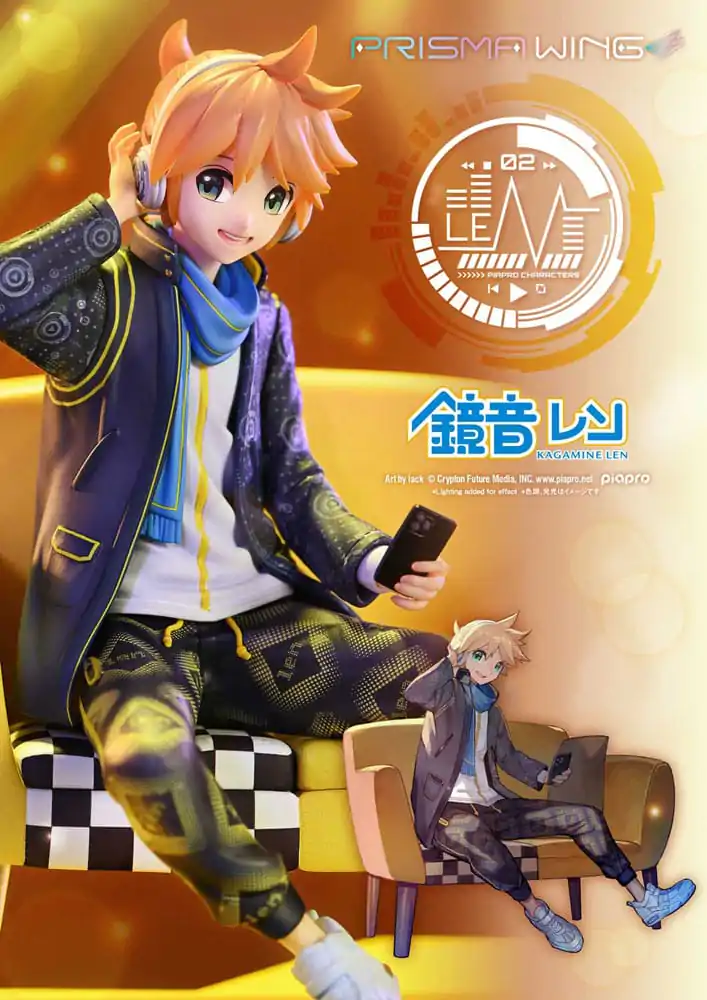 Vocaloid Piapro Characters Prisma Wing PVC Kip 1/7 Kagamine Len (Art by lack) 18 cm fotografija proizvoda