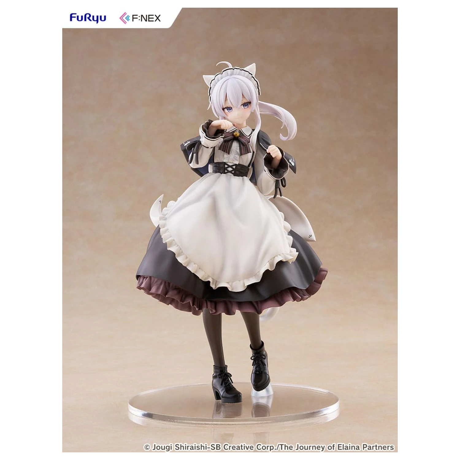 Wandering Witch: The Journey of Elaina F:NEX PVC Statua 1/7 Elaina Maida kostim s mačjim ušima Verzija 24 cm fotografija proizvoda