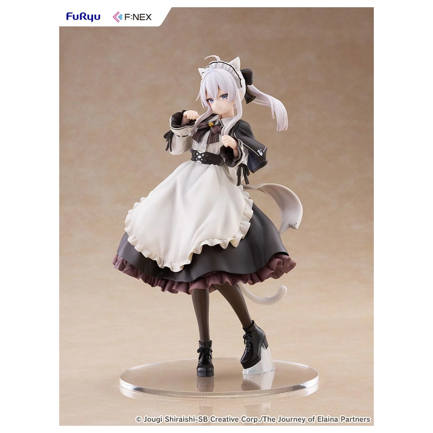 Wandering Witch: The Journey of Elaina F:NEX PVC Statua 1/7 Elaina Maida kostim s mačjim ušima Verzija 24 cm fotografija proizvoda