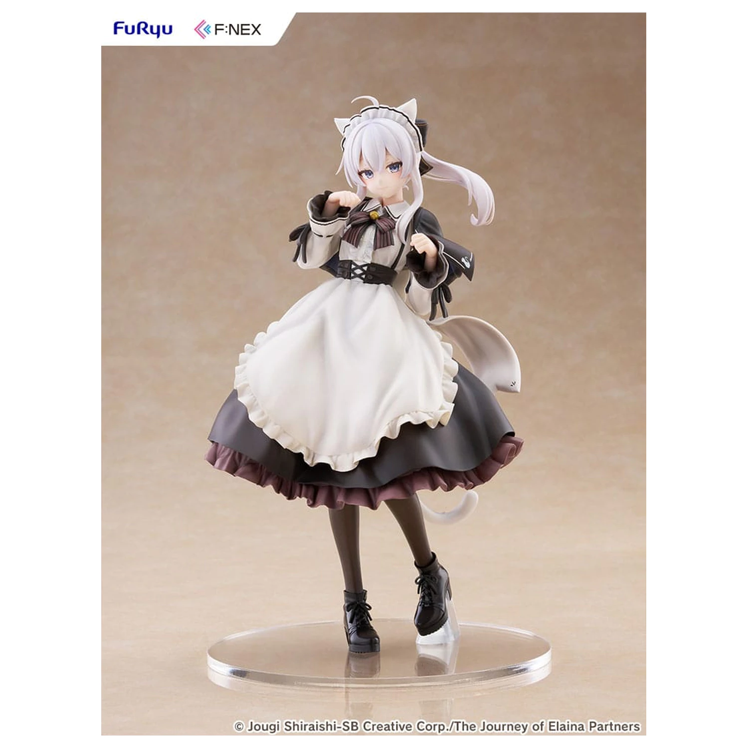 Wandering Witch: The Journey of Elaina F:NEX PVC Statua 1/7 Elaina Maida kostim s mačjim ušima Verzija 24 cm fotografija proizvoda