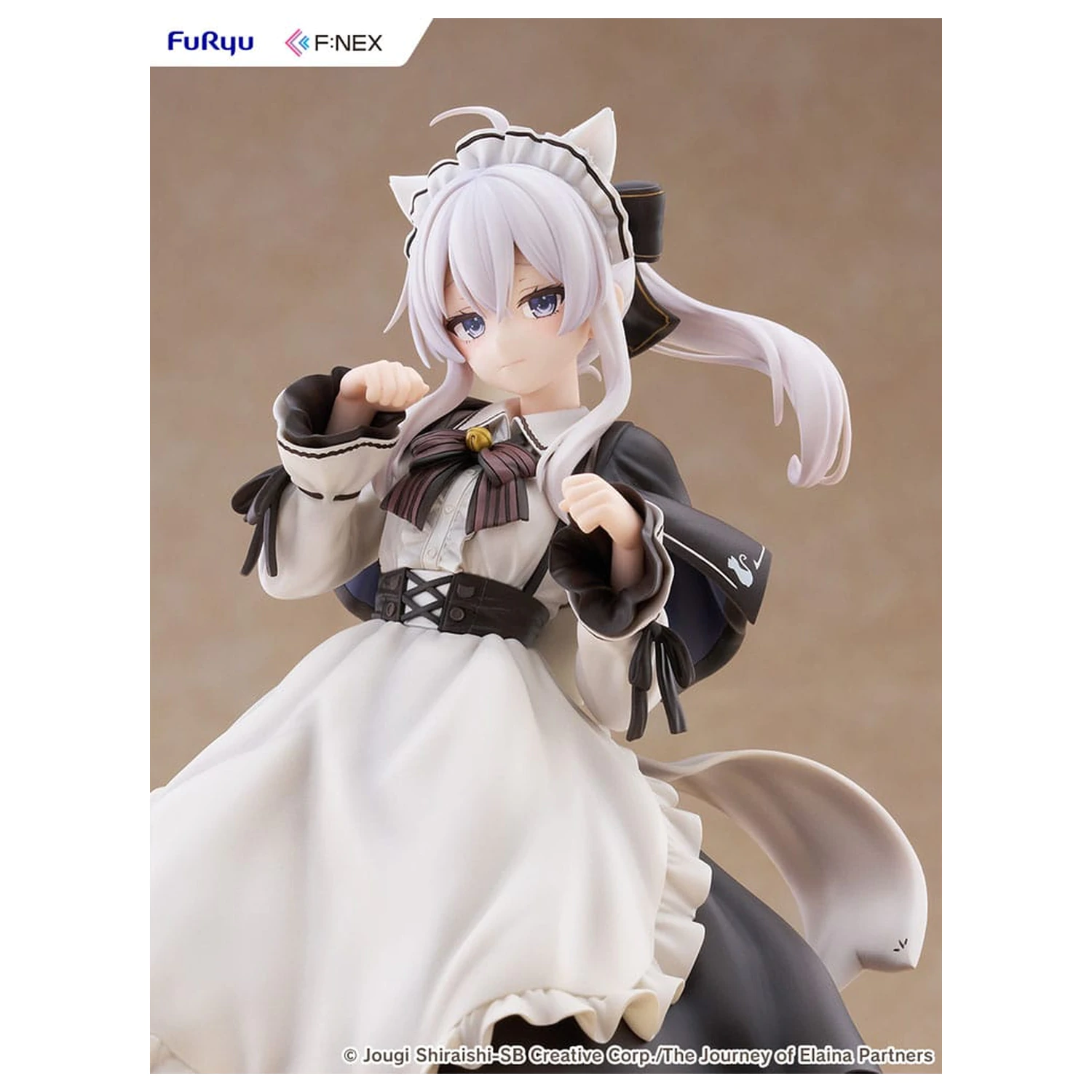 Wandering Witch: The Journey of Elaina F:NEX PVC Statua 1/7 Elaina Maida kostim s mačjim ušima Verzija 24 cm fotografija proizvoda
