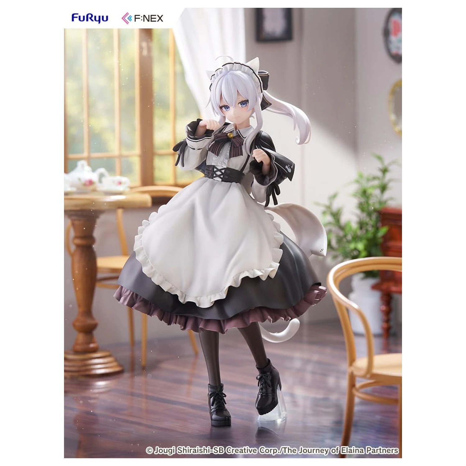Wandering Witch: The Journey of Elaina F:NEX PVC Statua 1/7 Elaina Maida kostim s mačjim ušima Verzija 24 cm fotografija proizvoda