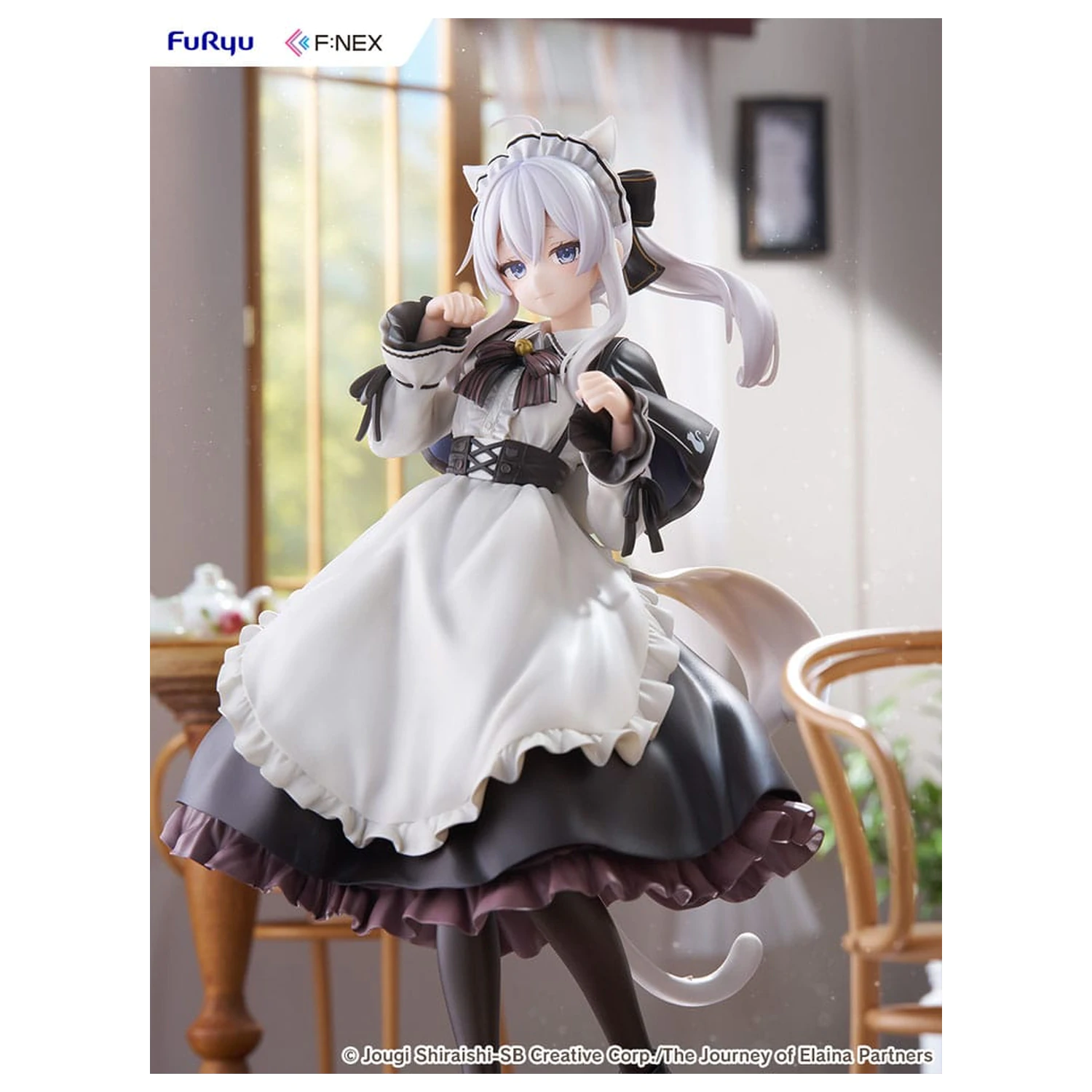Wandering Witch: The Journey of Elaina F:NEX PVC Statua 1/7 Elaina Maida kostim s mačjim ušima Verzija 24 cm fotografija proizvoda