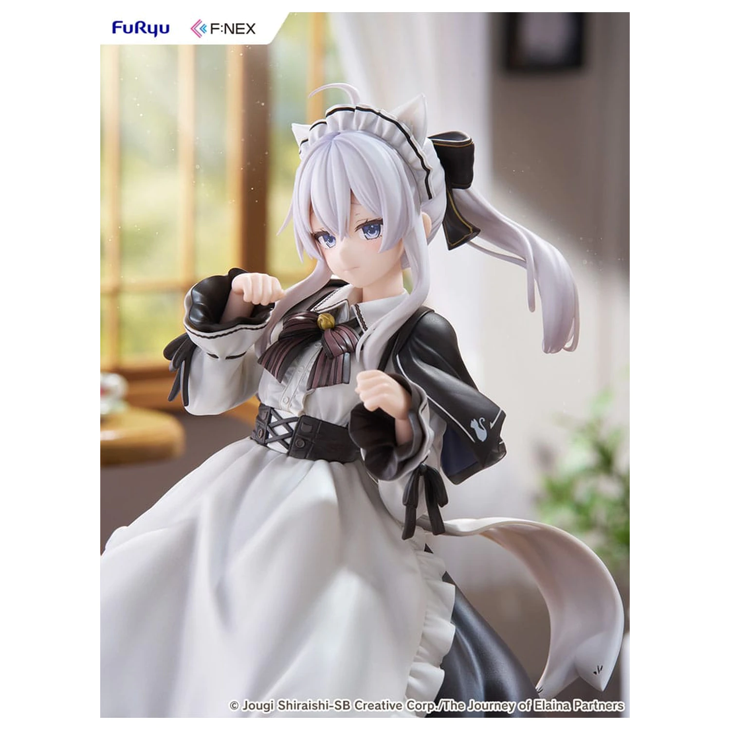 Wandering Witch: The Journey of Elaina F:NEX PVC Statua 1/7 Elaina Maida kostim s mačjim ušima Verzija 24 cm fotografija proizvoda