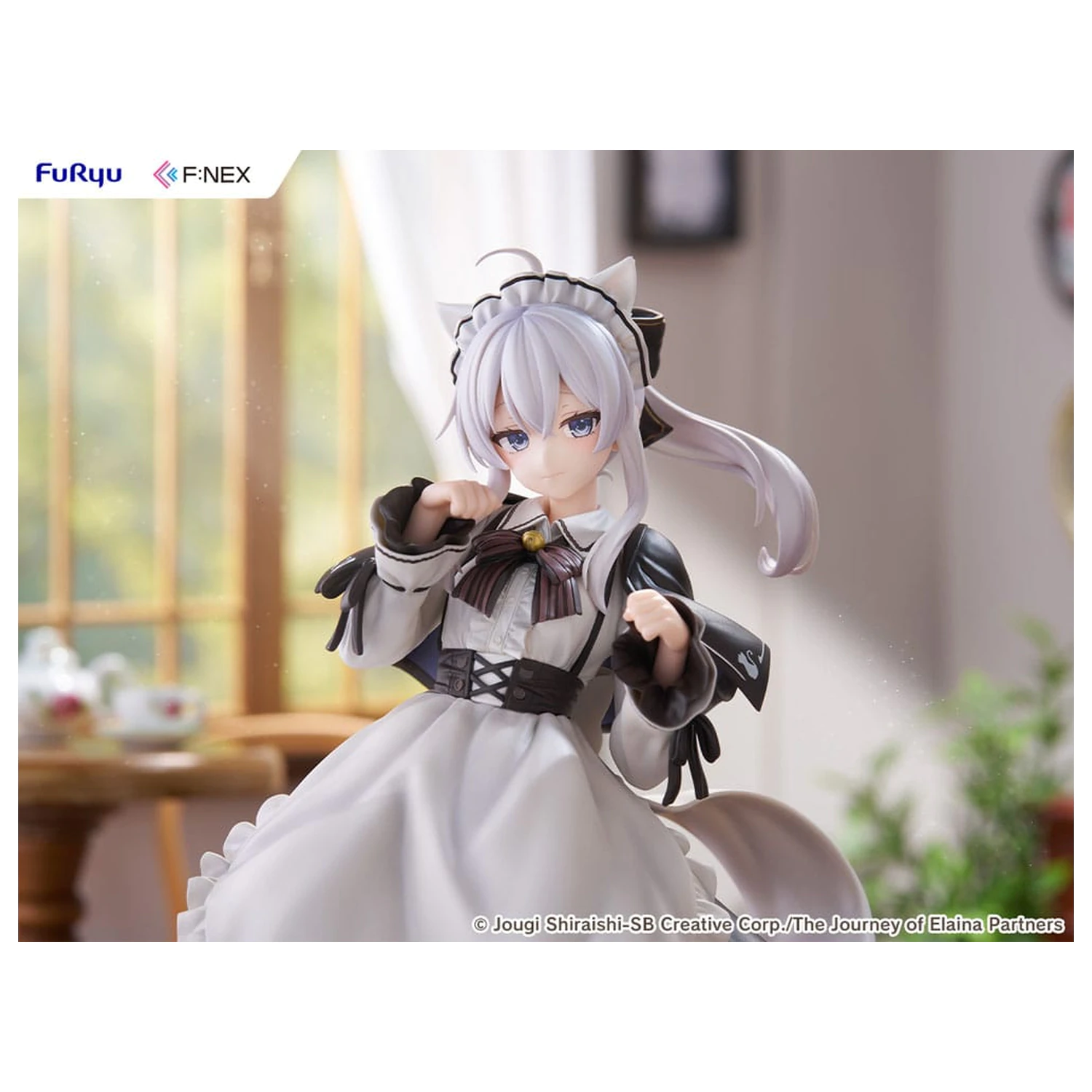 Wandering Witch: The Journey of Elaina F:NEX PVC Statua 1/7 Elaina Maida kostim s mačjim ušima Verzija 24 cm fotografija proizvoda