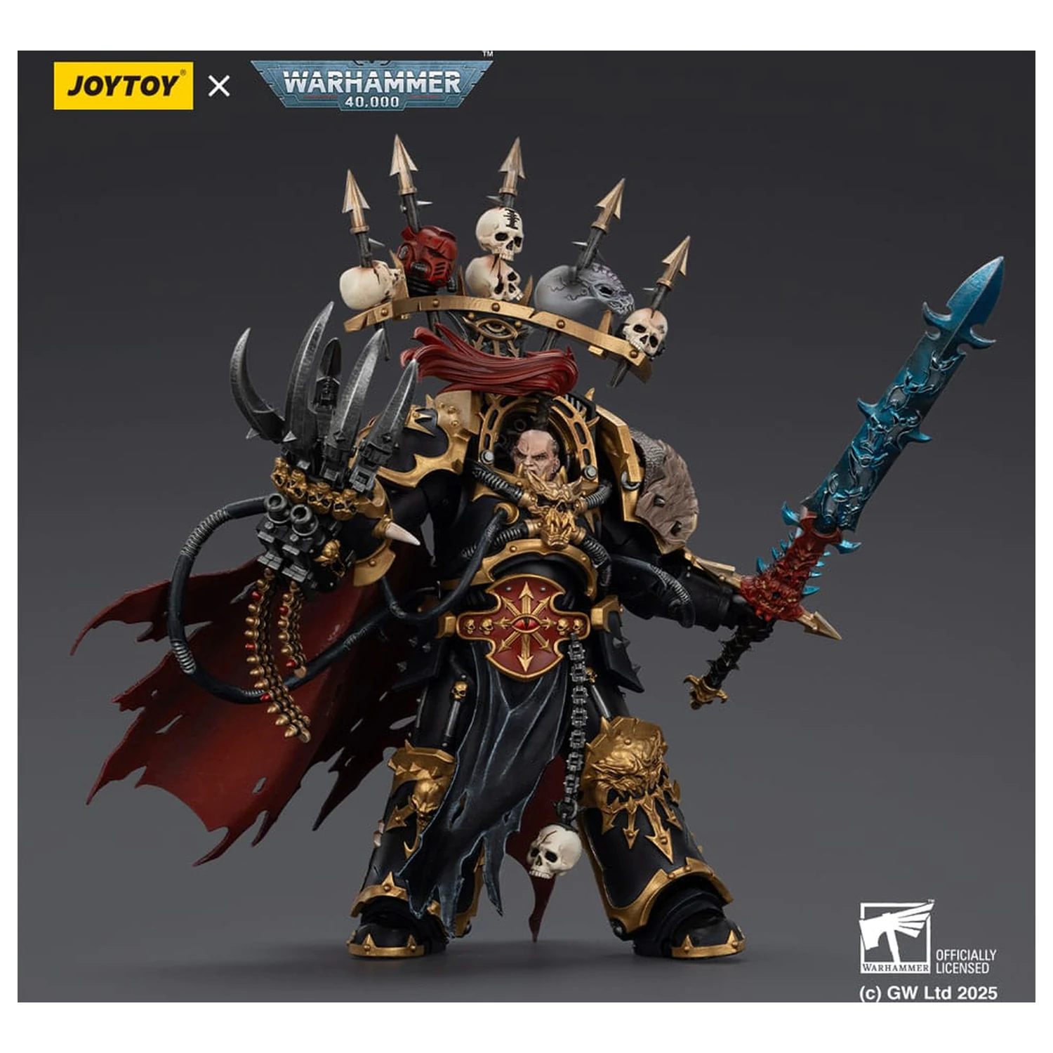Warhammer 40,000 Action Figure  Black Legion Abaddon the Despoiler with Drach'nyen and the Talo 16 cm fotografija proizvoda