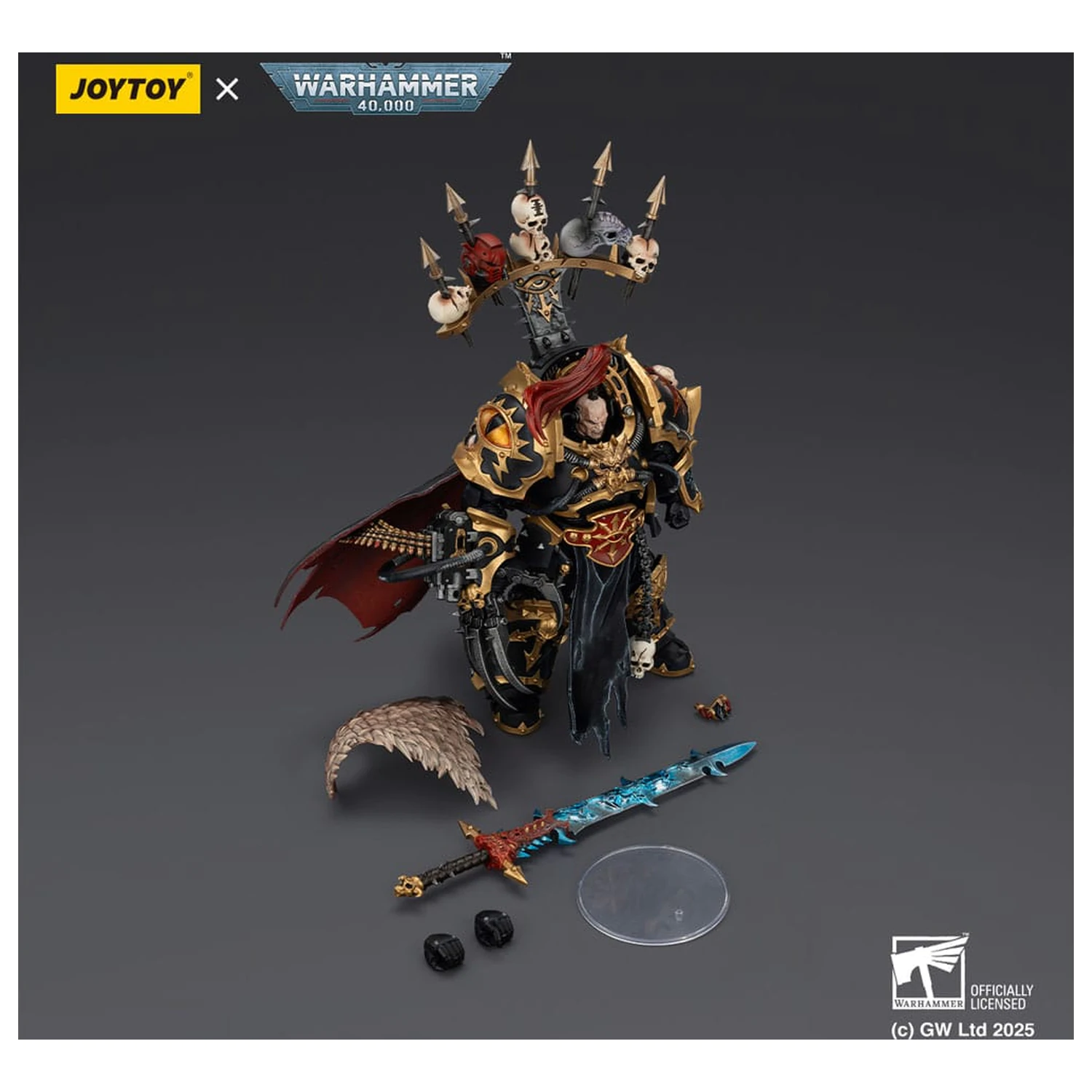 Warhammer 40,000 Action Figure  Black Legion Abaddon the Despoiler with Drach'nyen and the Talo 16 cm fotografija proizvoda