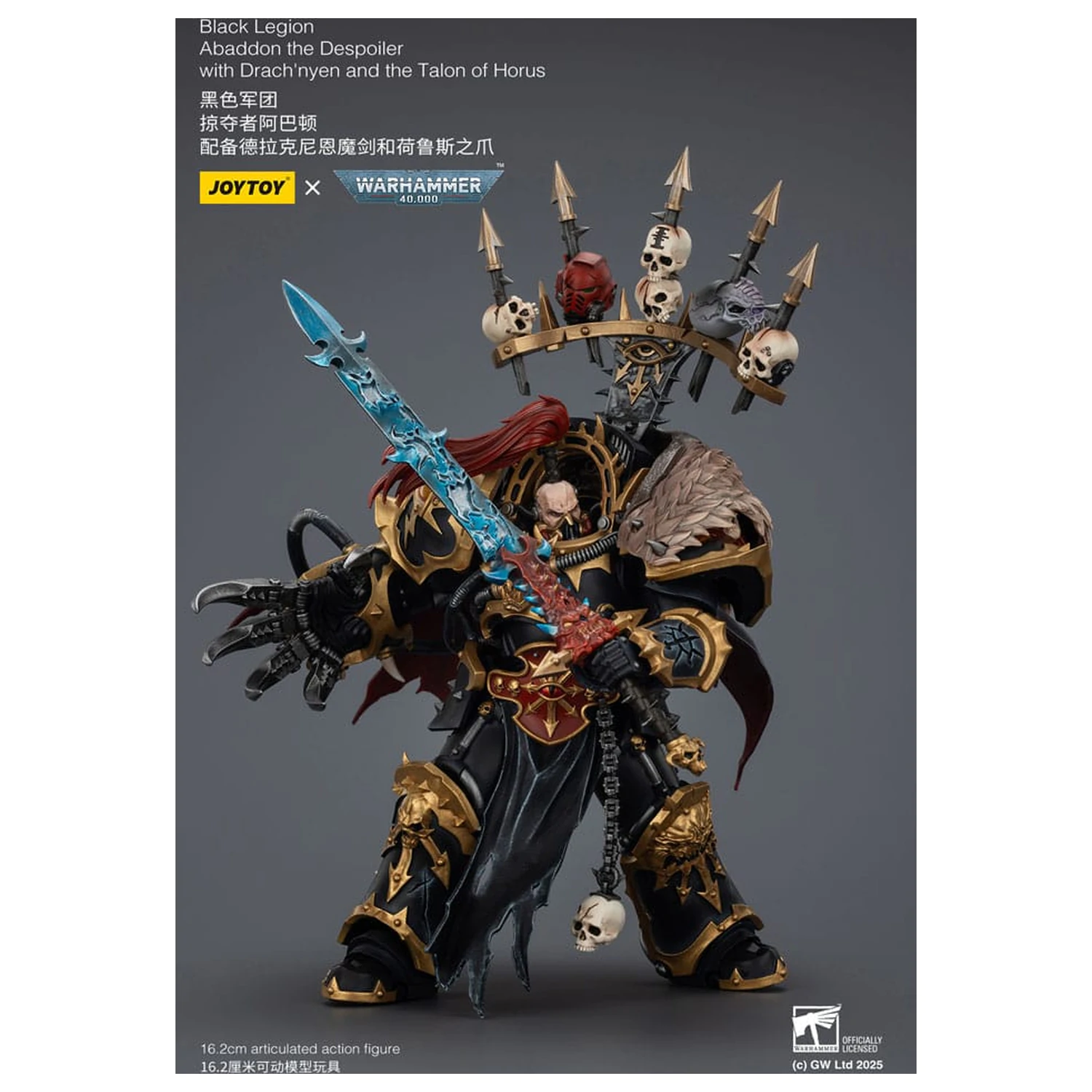 Warhammer 40,000 Action Figure  Black Legion Abaddon the Despoiler with Drach'nyen and the Talo 16 cm fotografija proizvoda