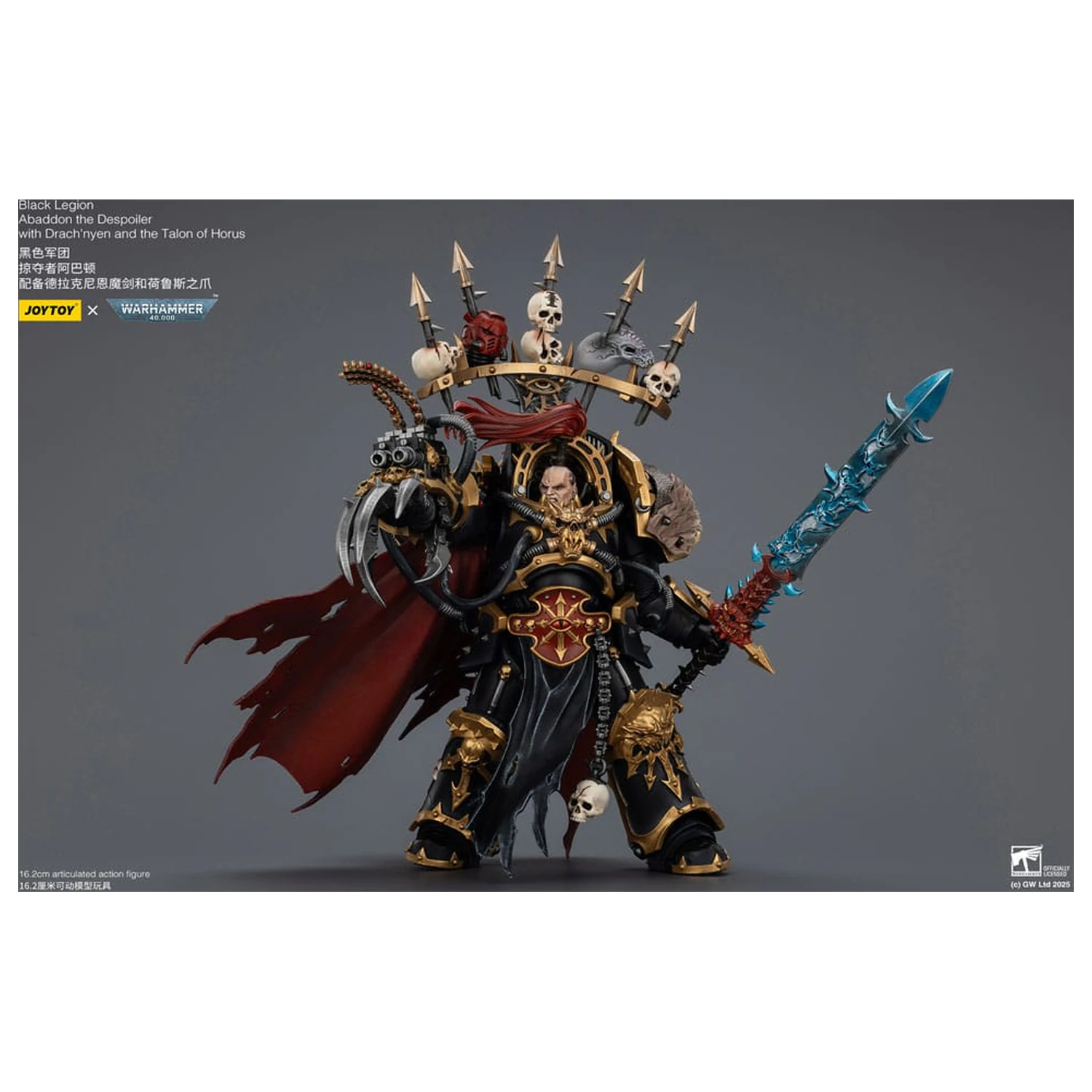 Warhammer 40,000 Action Figure  Black Legion Abaddon the Despoiler with Drach'nyen and the Talo 16 cm fotografija proizvoda