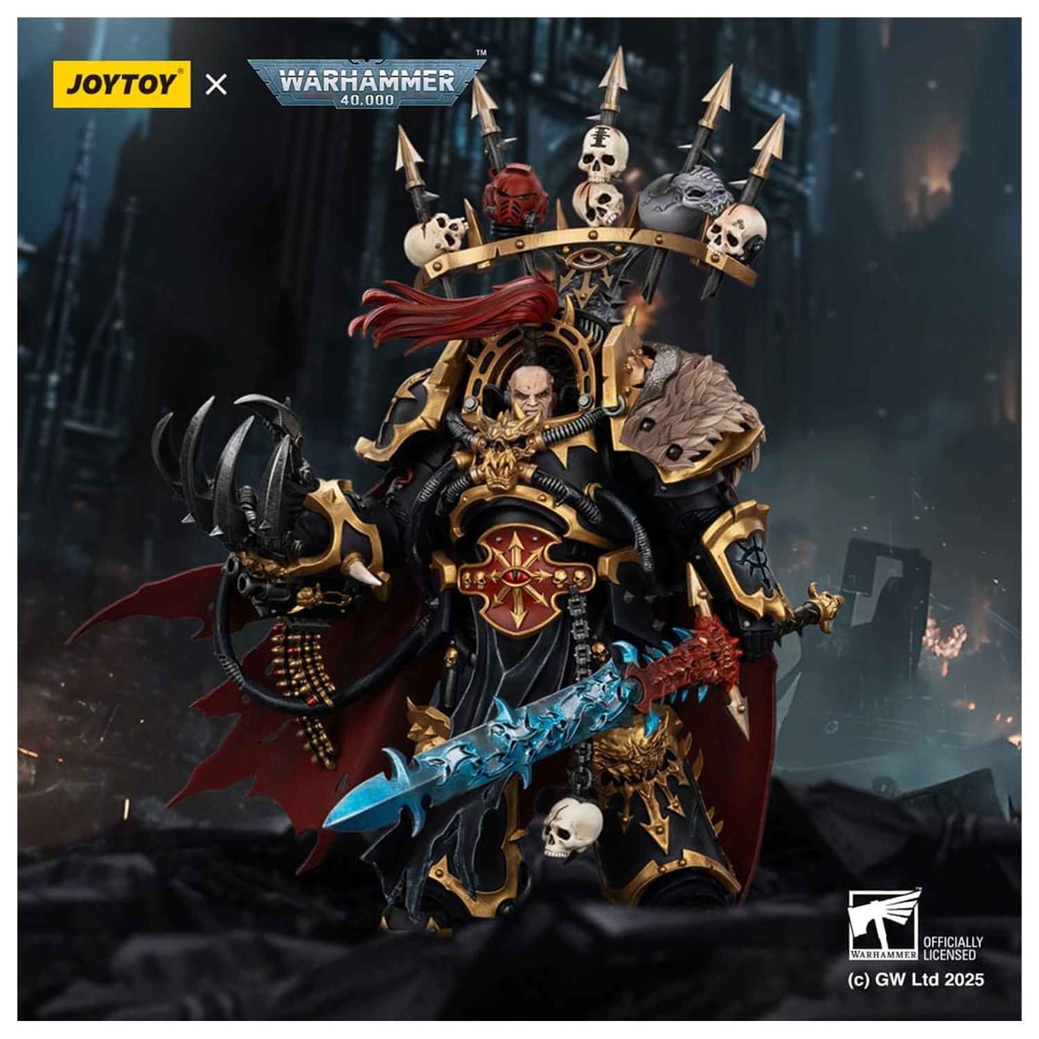 Warhammer 40,000 Action Figure  Black Legion Abaddon the Despoiler with Drach'nyen and the Talo 16 cm fotografija proizvoda