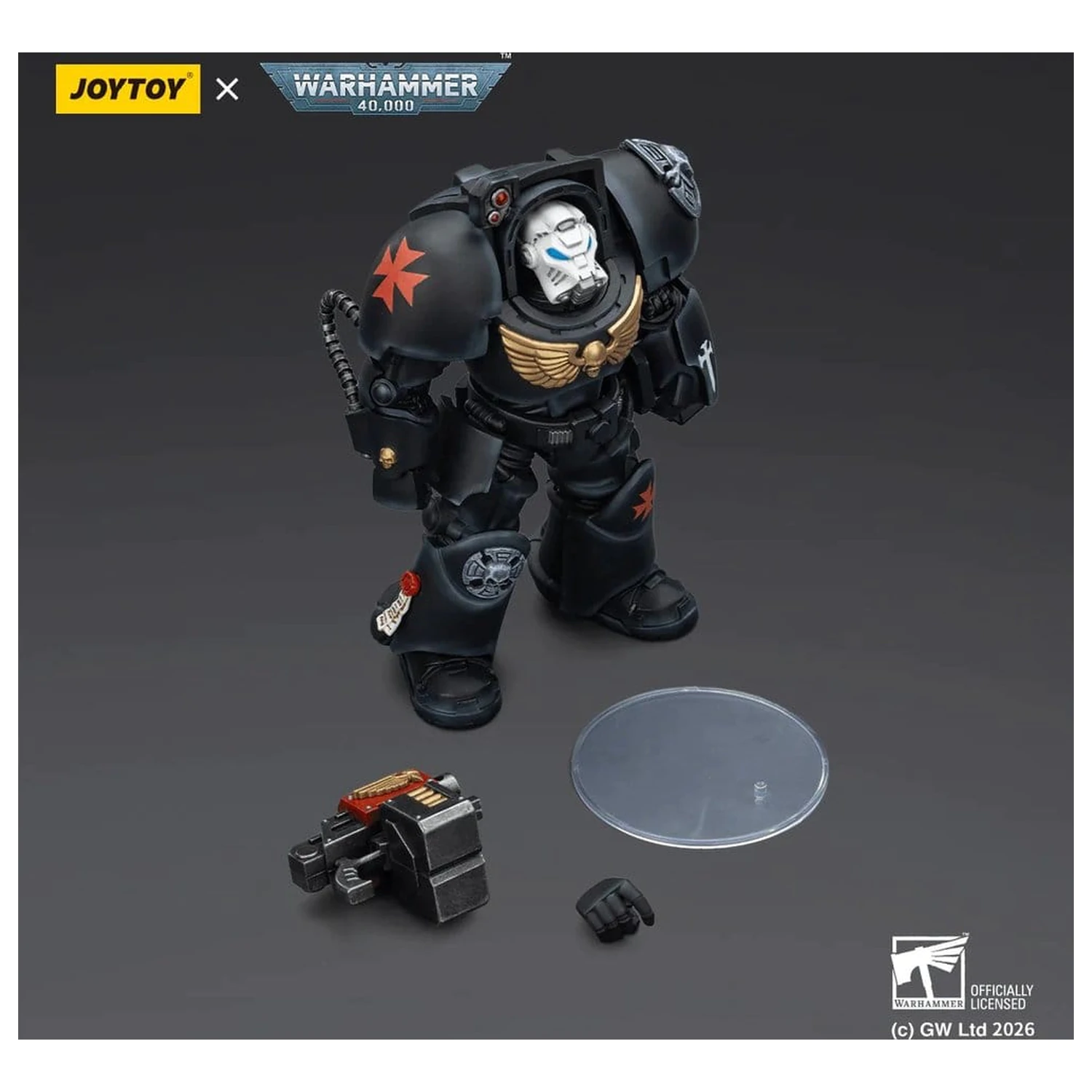 Warhammer 40,000 figurica Black Templars Terminator 2 s Power Fist i Storm Bolter, 14 cm fotografija proizvoda