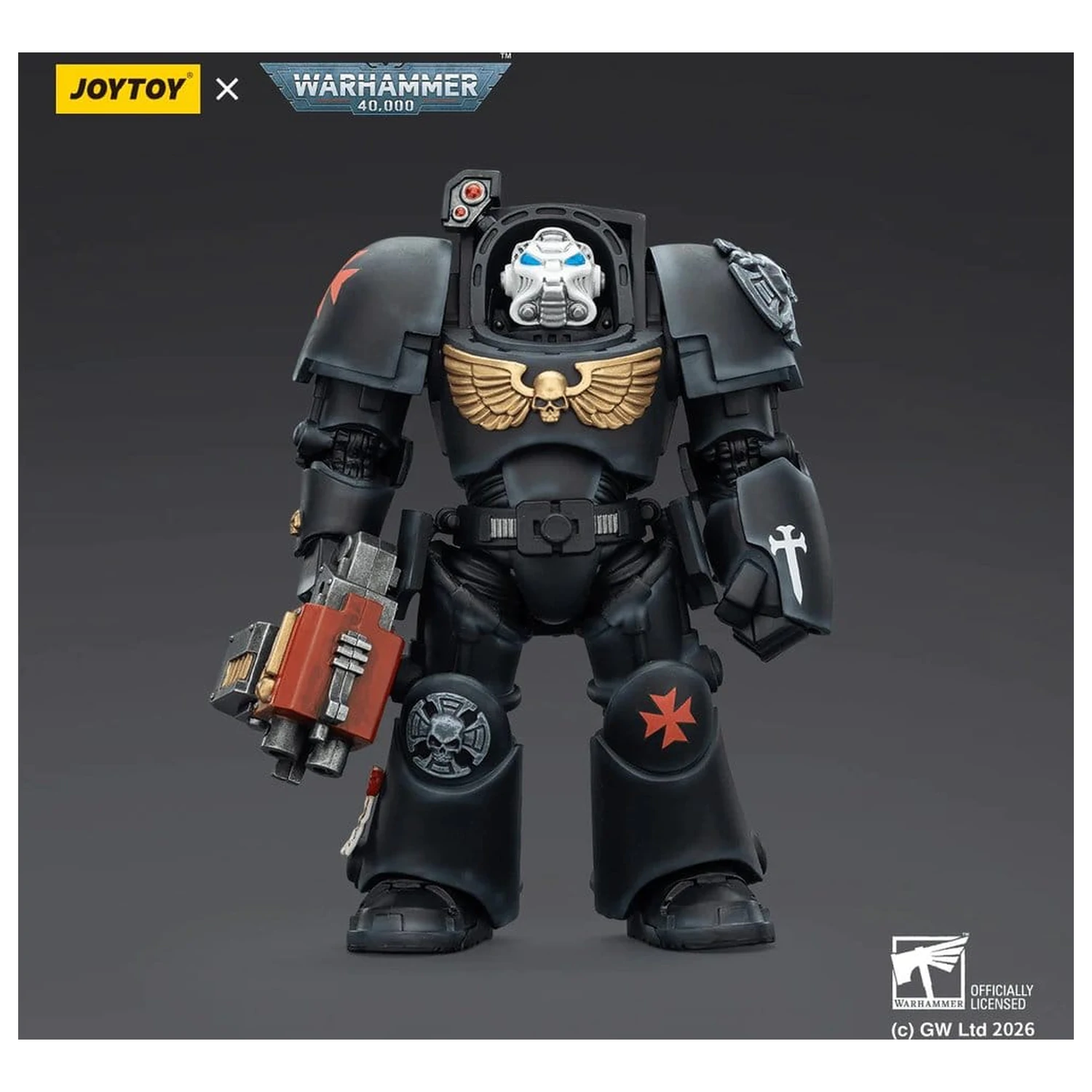 Warhammer 40,000 figurica Black Templars Terminator 2 s Power Fist i Storm Bolter, 14 cm fotografija proizvoda