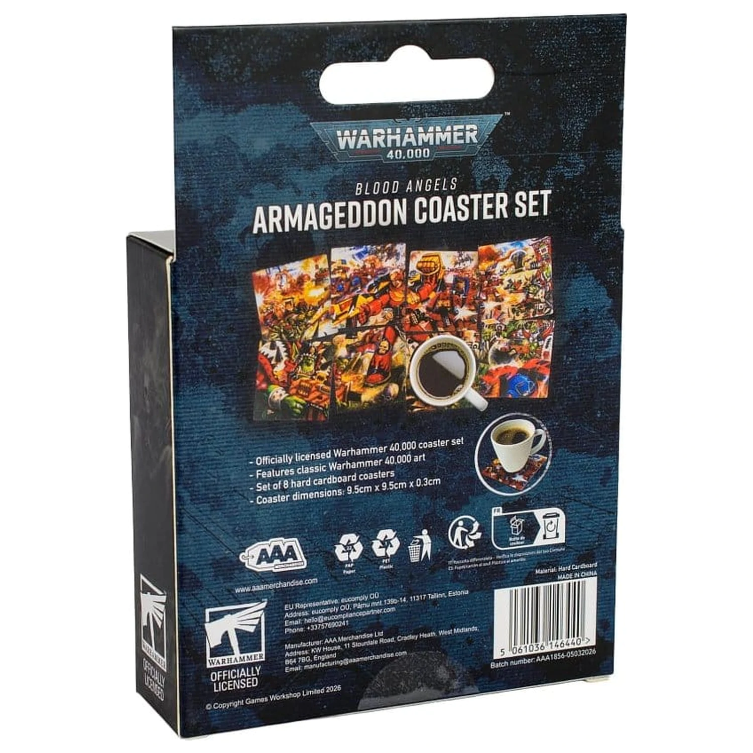 Warhammer 40,000 Komplet podmetača Blood Angels Armageddon 15 cm fotografija proizvoda