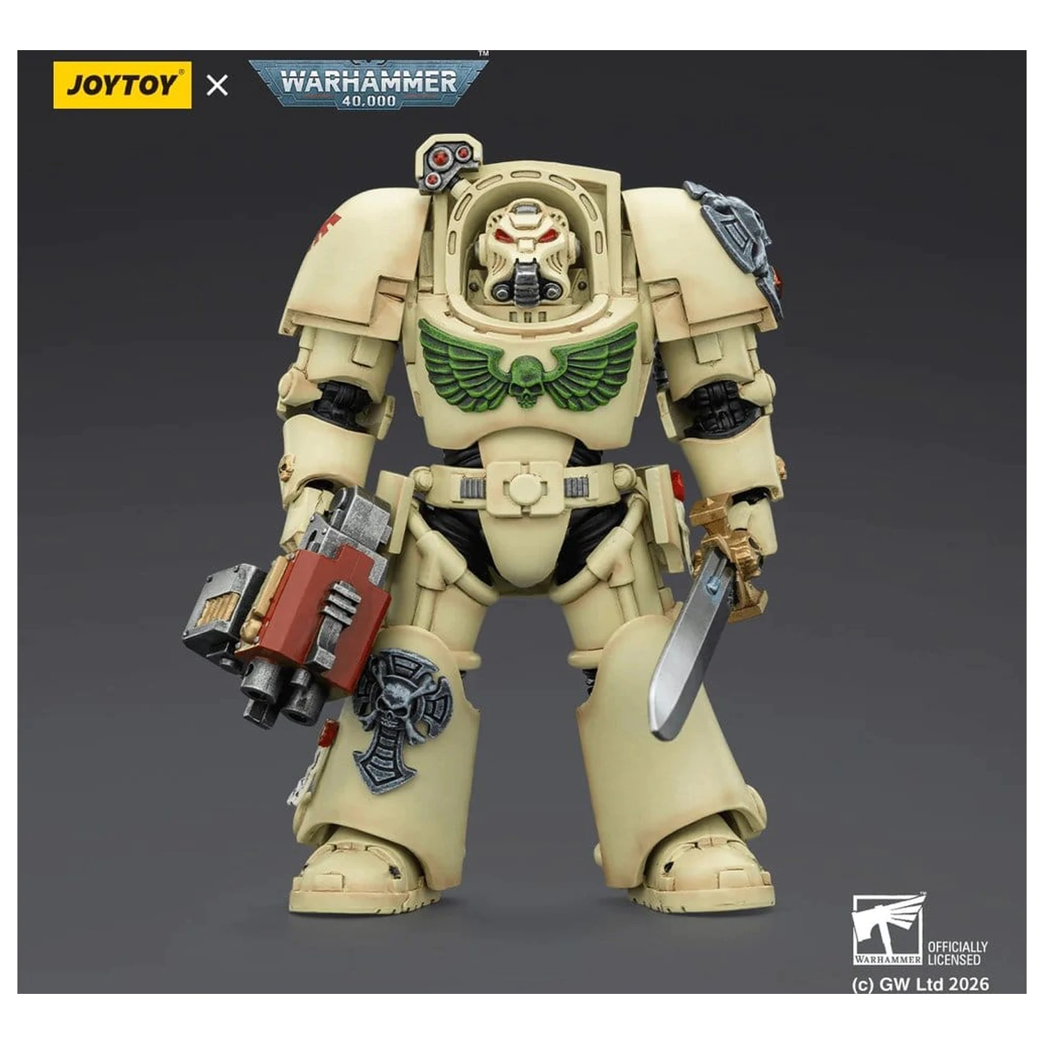 Warhammer 40,000 Action Figura Dark Angels Deathwing Terminator 1 s Power Swordom i Storm Bolterom 14 cm fotografija proizvoda