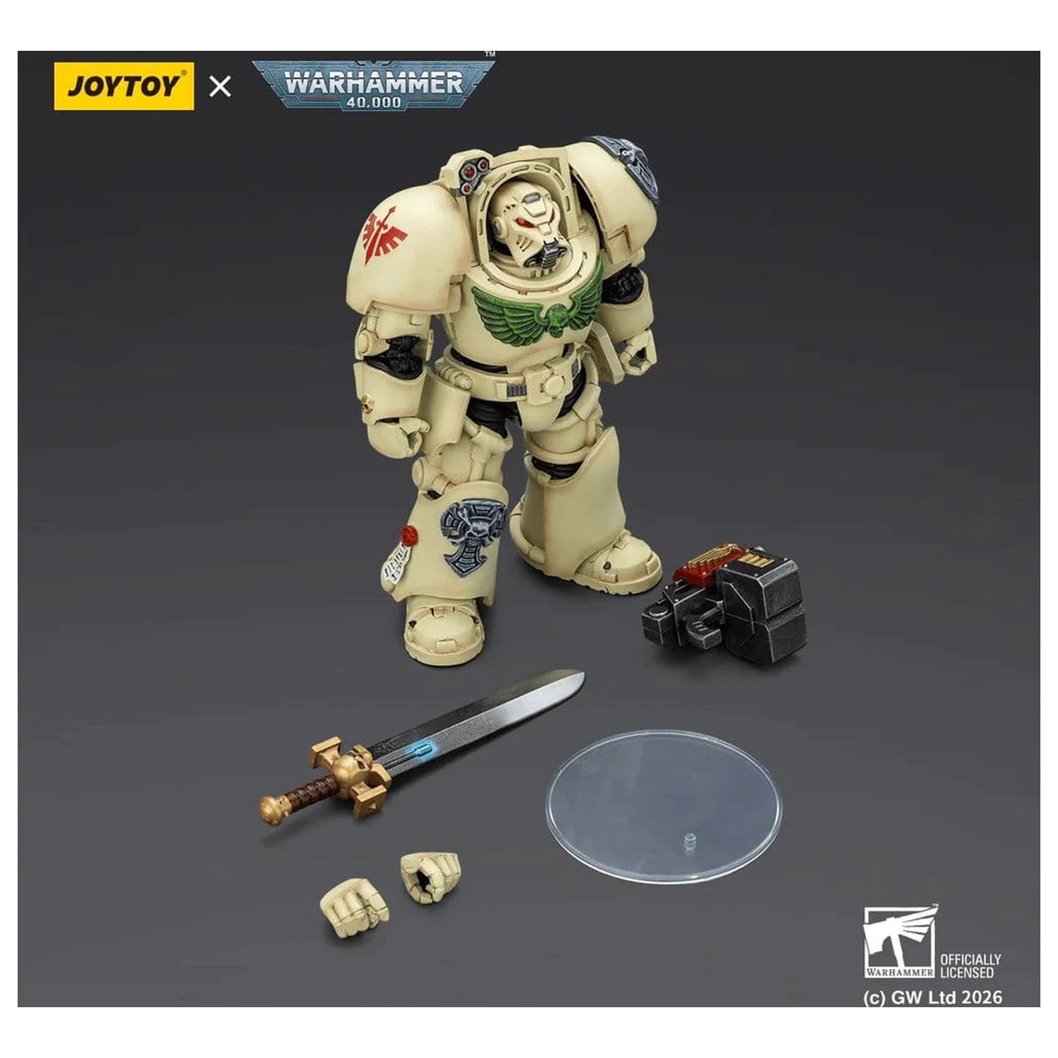 Warhammer 40,000 Action Figura Dark Angels Deathwing Terminator 1 s Power Swordom i Storm Bolterom 14 cm fotografija proizvoda