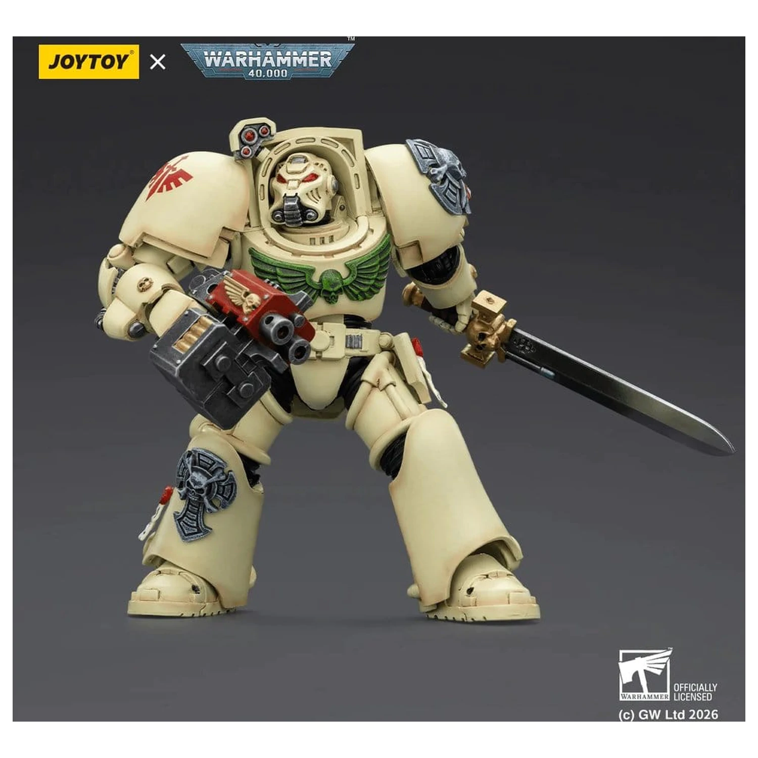 Warhammer 40,000 Action Figura Dark Angels Deathwing Terminator 1 s Power Swordom i Storm Bolterom 14 cm fotografija proizvoda