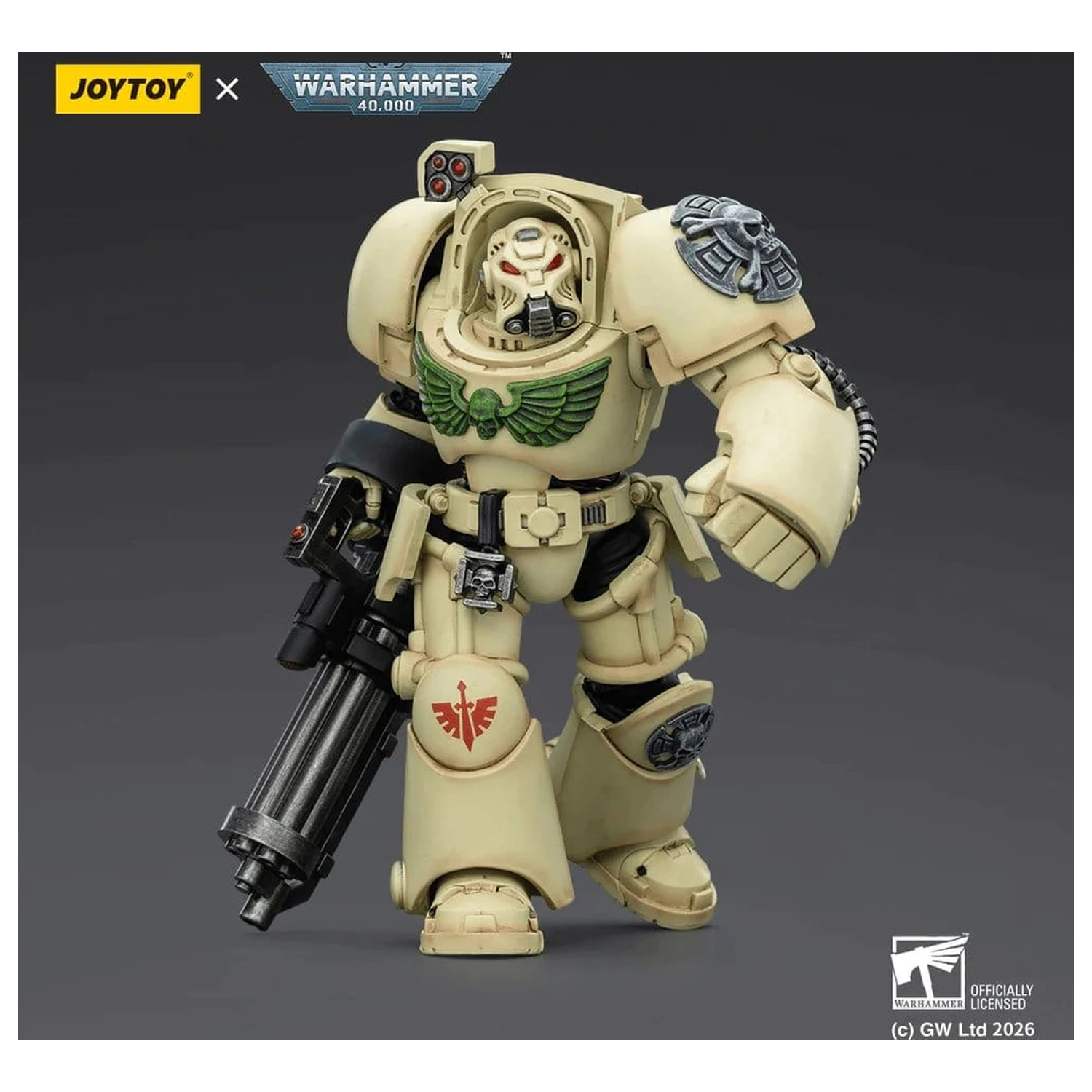 Warhammer 40,000 Action Figure Dark Angels Deathwing Terminator 3 s Power Fist i Assault Cannon 14 cm fotografija proizvoda