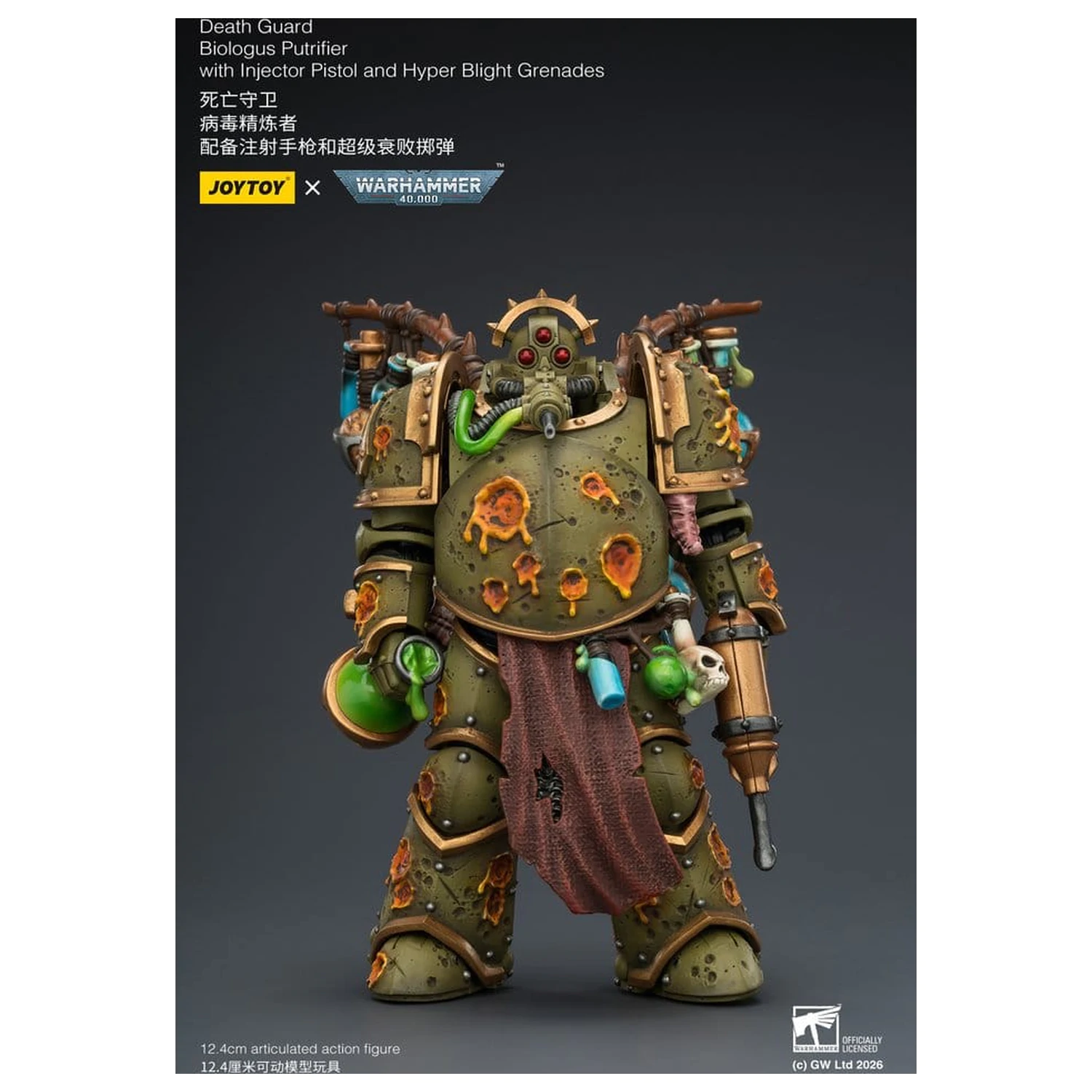 Warhammer 40,000 Akcijska figura Death Guard Biologus Putrifier 12 cm fotografija proizvoda