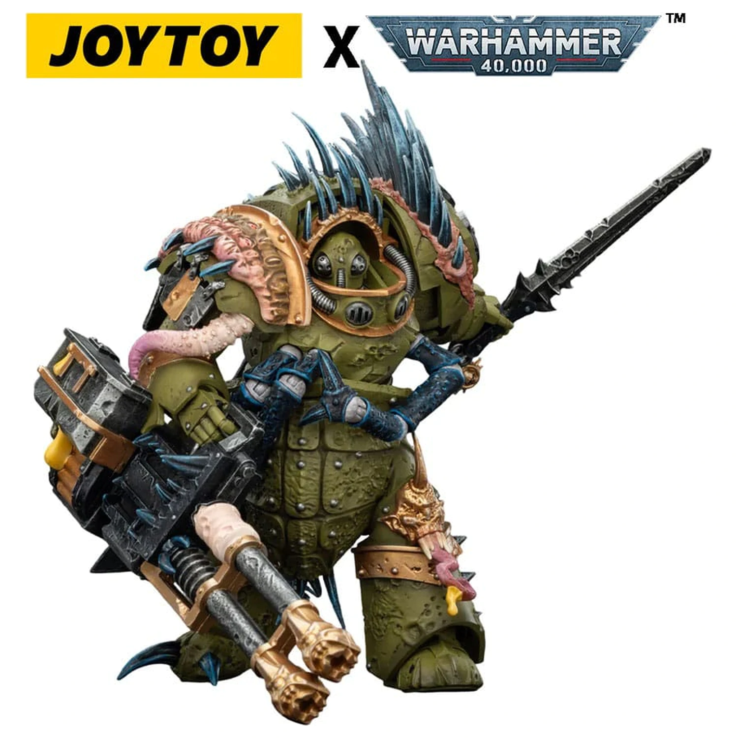 Warhammer 40,000 Akcijska figura Death Guard Blightlord Terminator 1 s Reaper Autocannon i Bubotic Blades 14 cm fotografija proizvoda