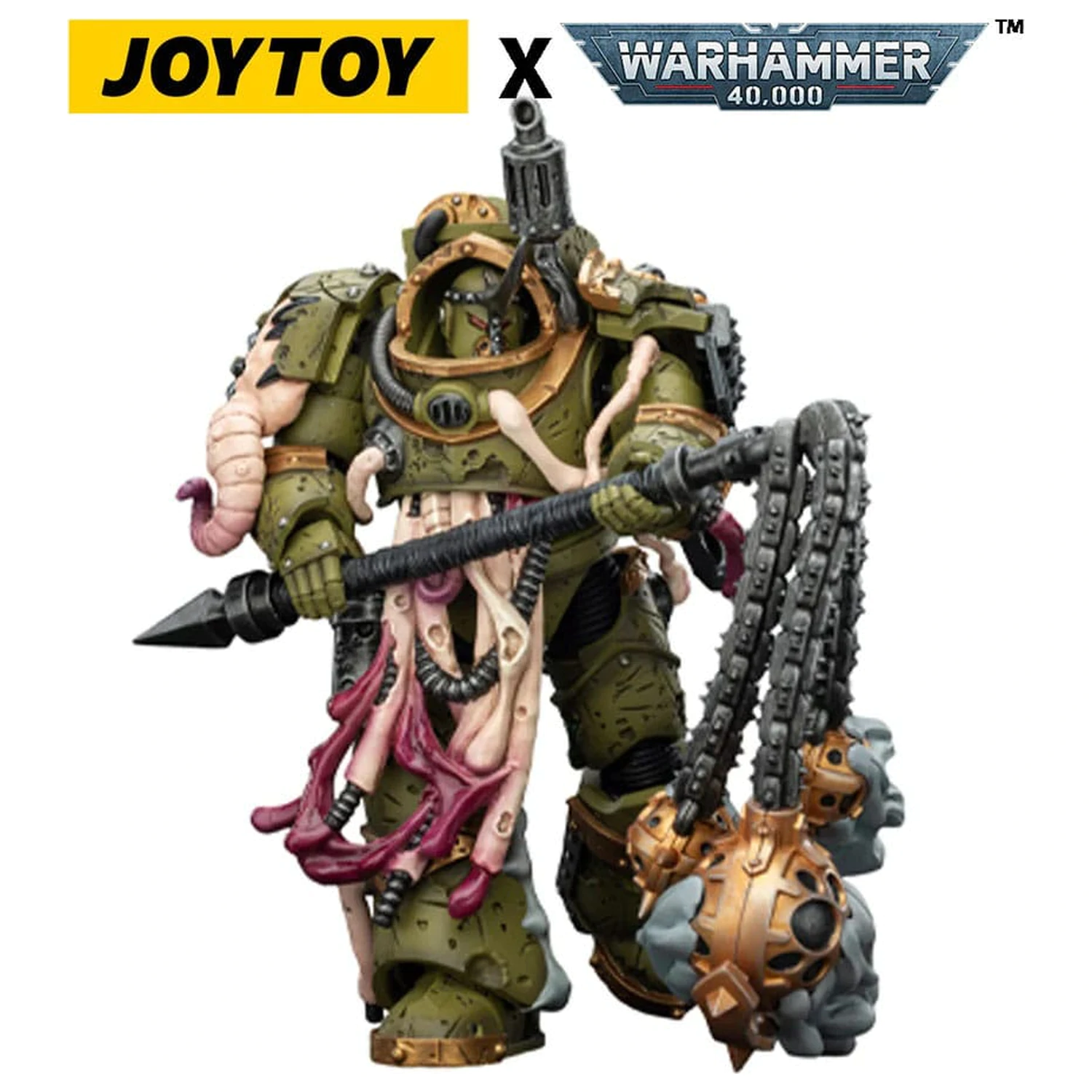 Warhammer 40,000 figurica Death Guard Blightlord Terminator 2 with Flail of Corruption 14 cm fotografija proizvoda
