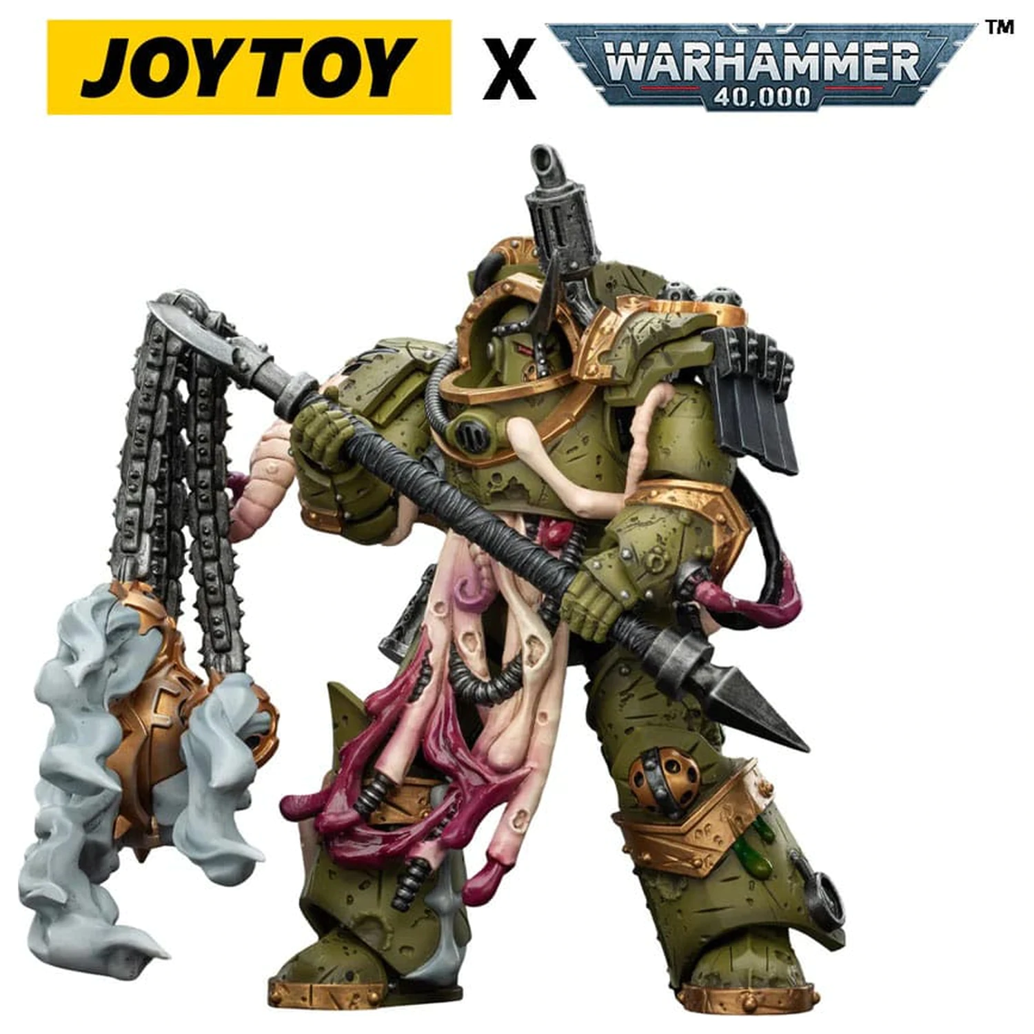 Warhammer 40,000 figurica Death Guard Blightlord Terminator 2 with Flail of Corruption 14 cm fotografija proizvoda