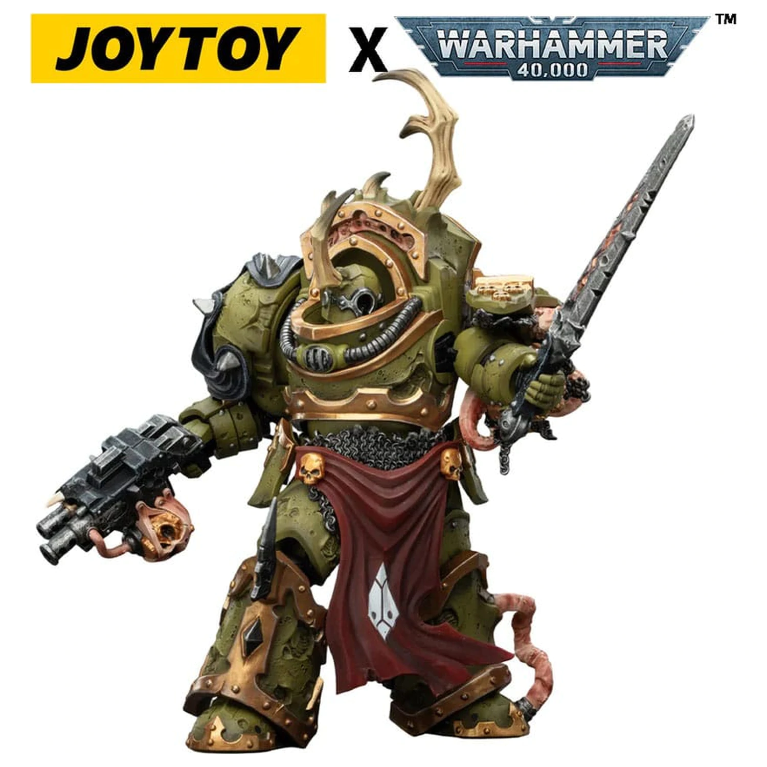 Warhammer 40,000 Action Figura Death Guard Blightlord Terminator 3 s Combi-bolterom i Bubotic Bladeom 14 cm fotografija proizvoda