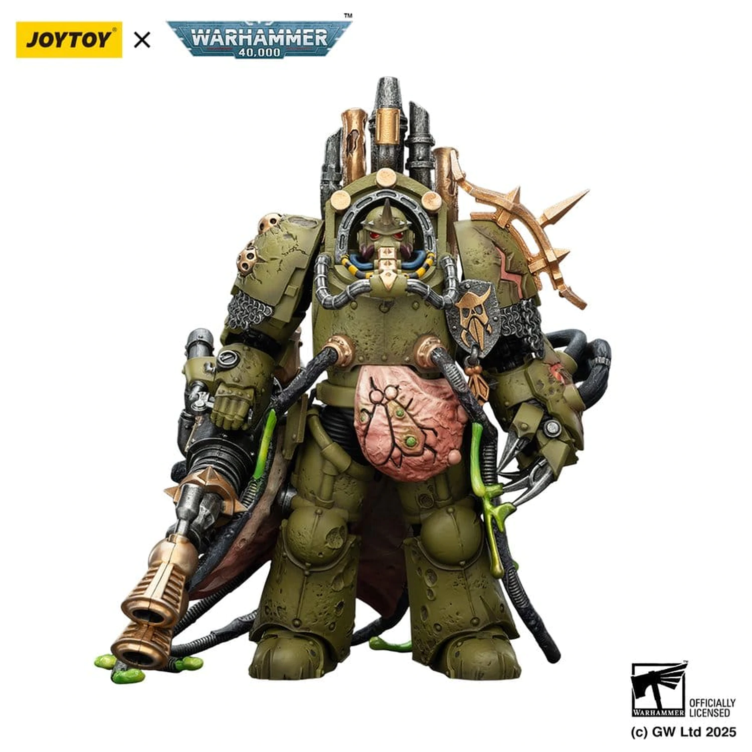 Warhammer 40,000 Akcijska figura Death Guard Lord of Virulence with Power Fist and Twin Plague Spewer 14 cm fotografija proizvoda