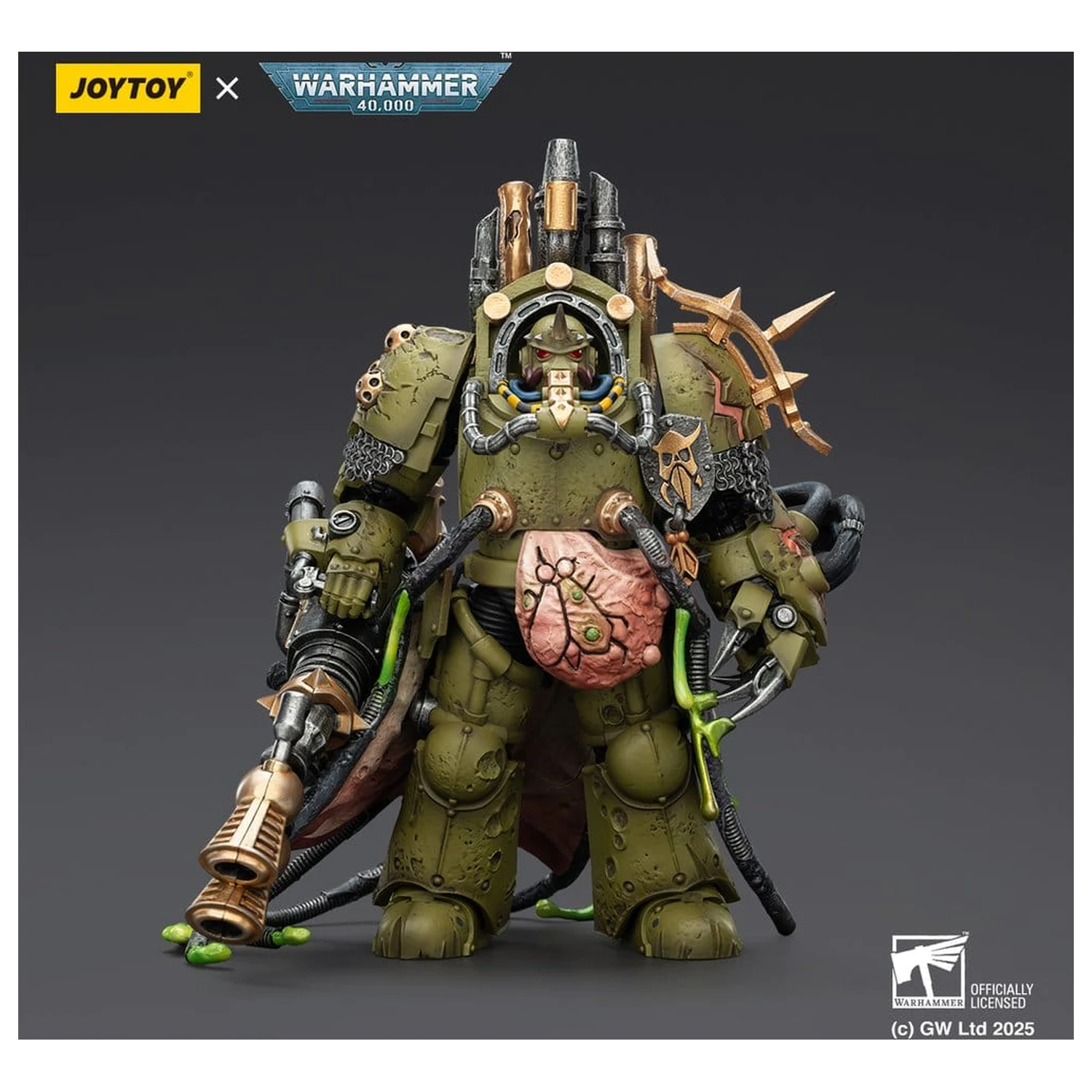 Warhammer 40,000 Akcijska figura Death Guard Lord of Virulence with Power Fist and Twin Plague Spewer 14 cm fotografija proizvoda