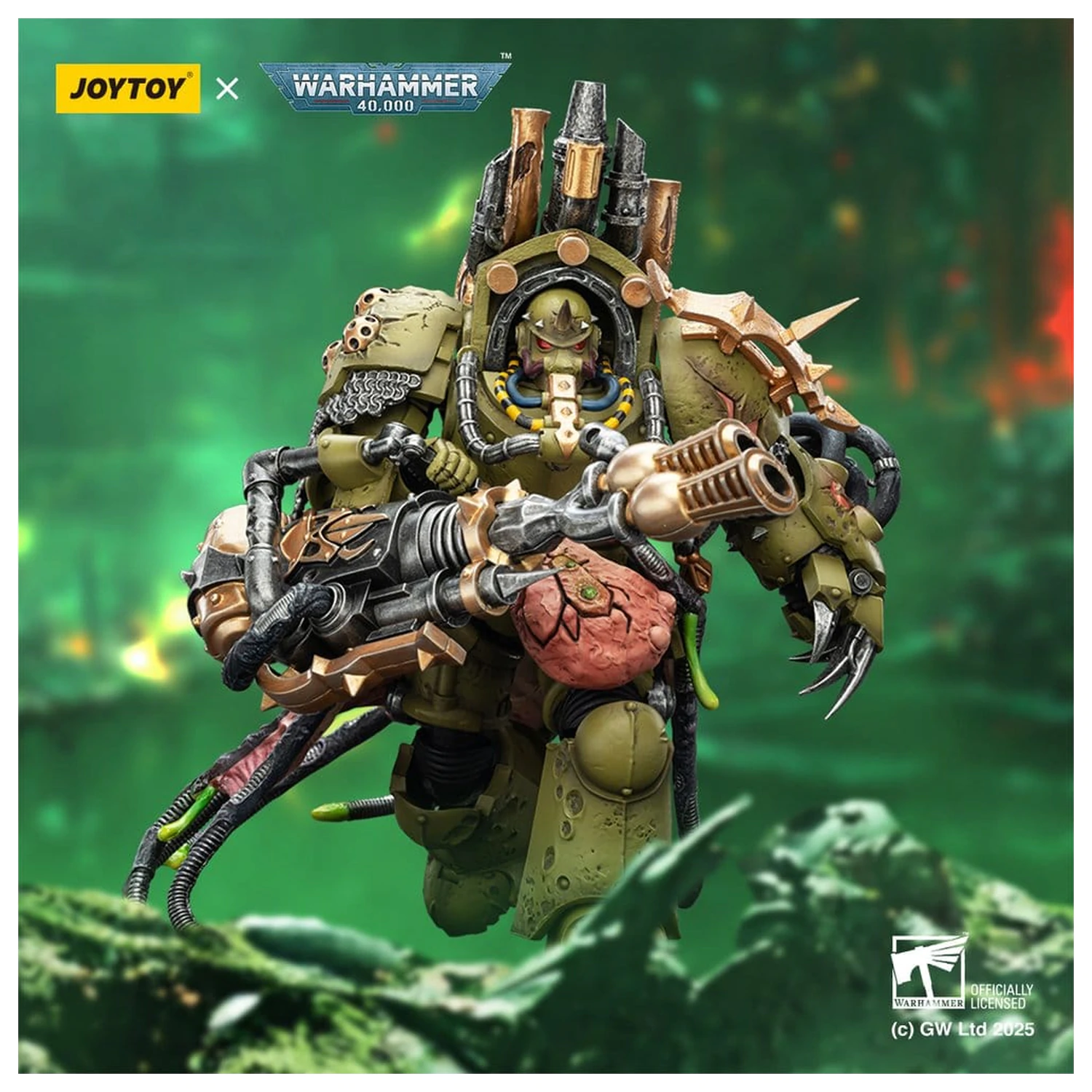 Warhammer 40,000 Akcijska figura Death Guard Lord of Virulence with Power Fist and Twin Plague Spewer 14 cm fotografija proizvoda
