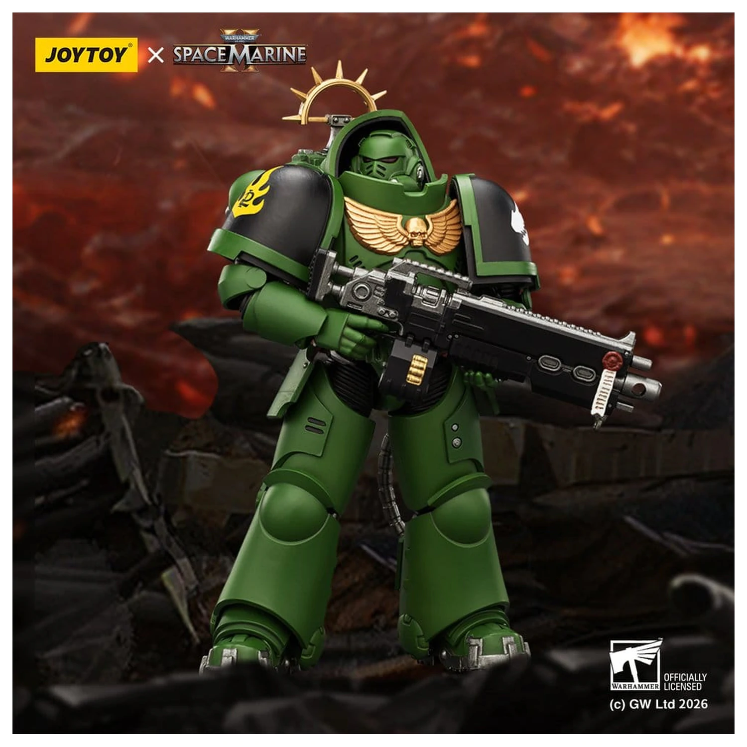 Warhammer 40,000 figurica akcijskog tipa izdanja Salamanders Heavy Intercessor 13 cm fotografija proizvoda