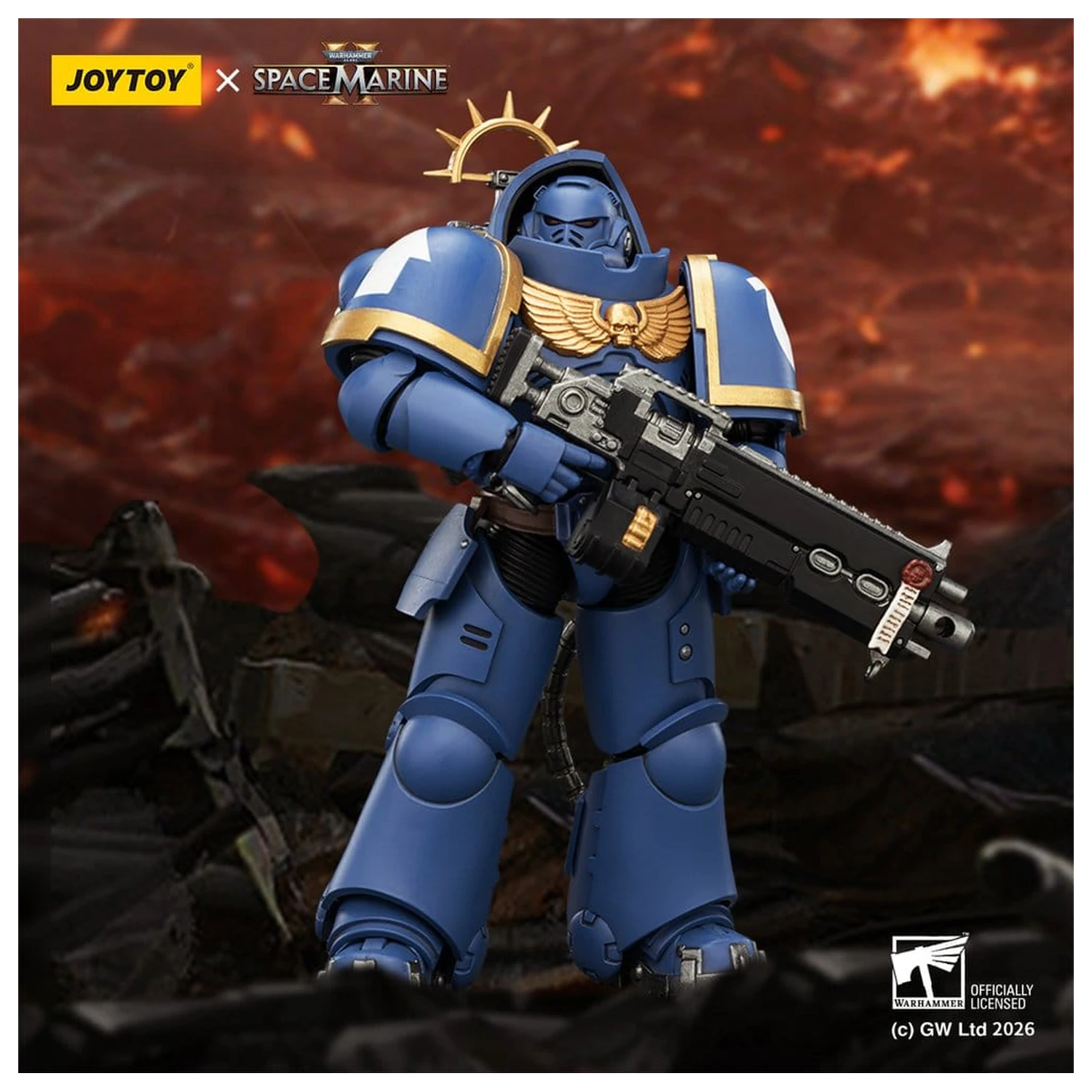 Warhammer 40,000 Action Figure Game Edition Ultramarines Heavy Intercessor figurica za igru 13 cm fotografija proizvoda