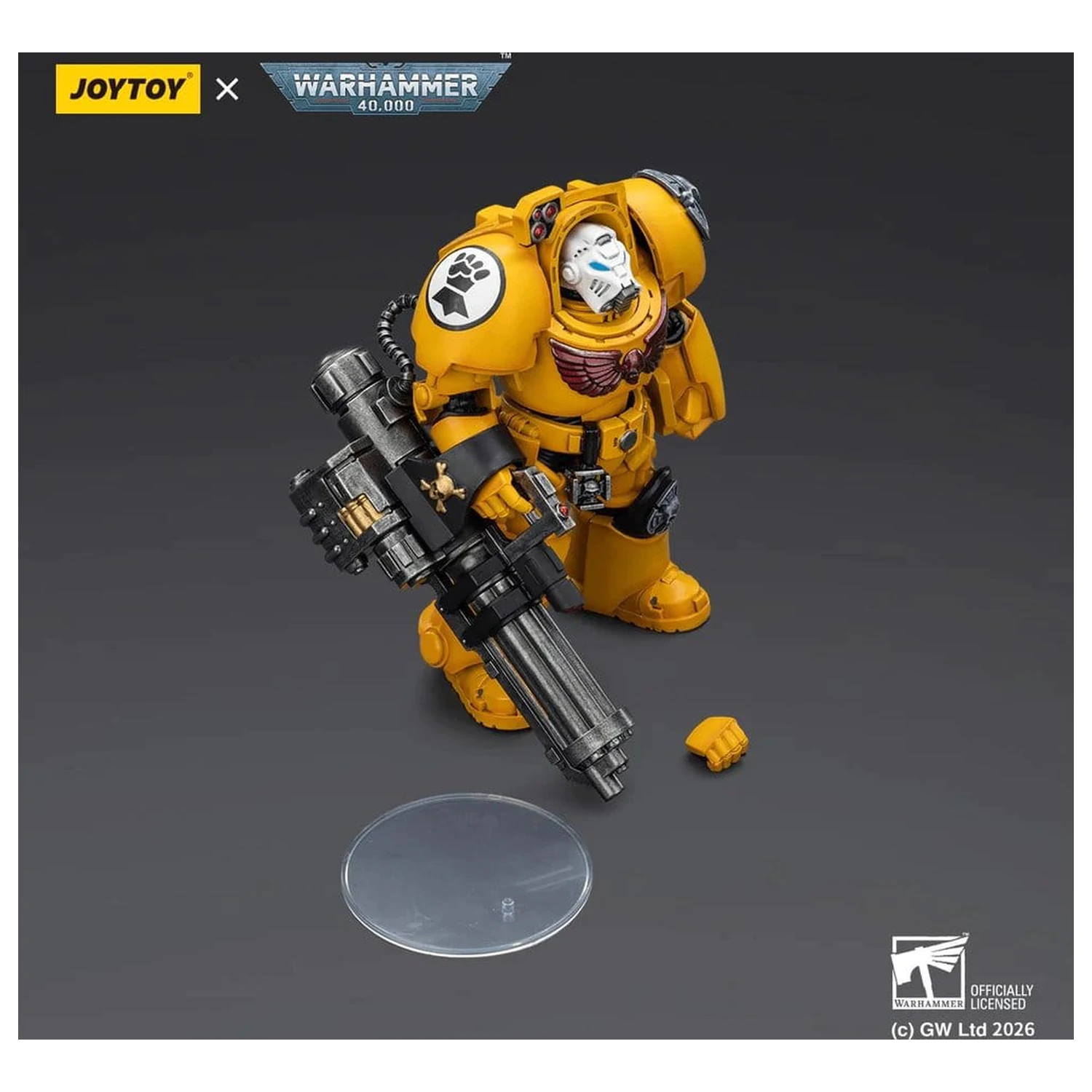 Warhammer 40,000 Akcijska figura Imperial Fists Terminator 3 s Power Fist i Assault Cannon, 14 cm fotografija proizvoda