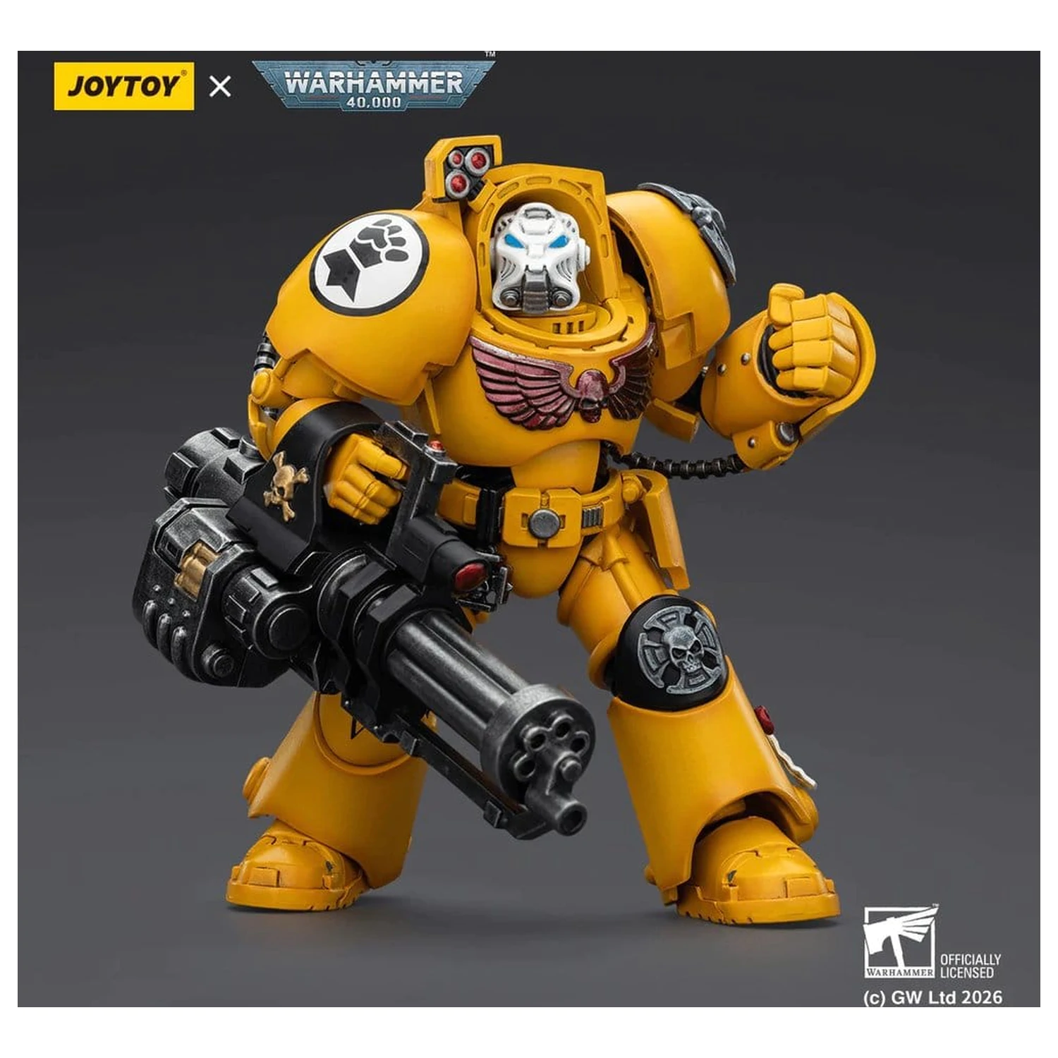 Warhammer 40,000 Akcijska figura Imperial Fists Terminator 3 s Power Fist i Assault Cannon, 14 cm fotografija proizvoda