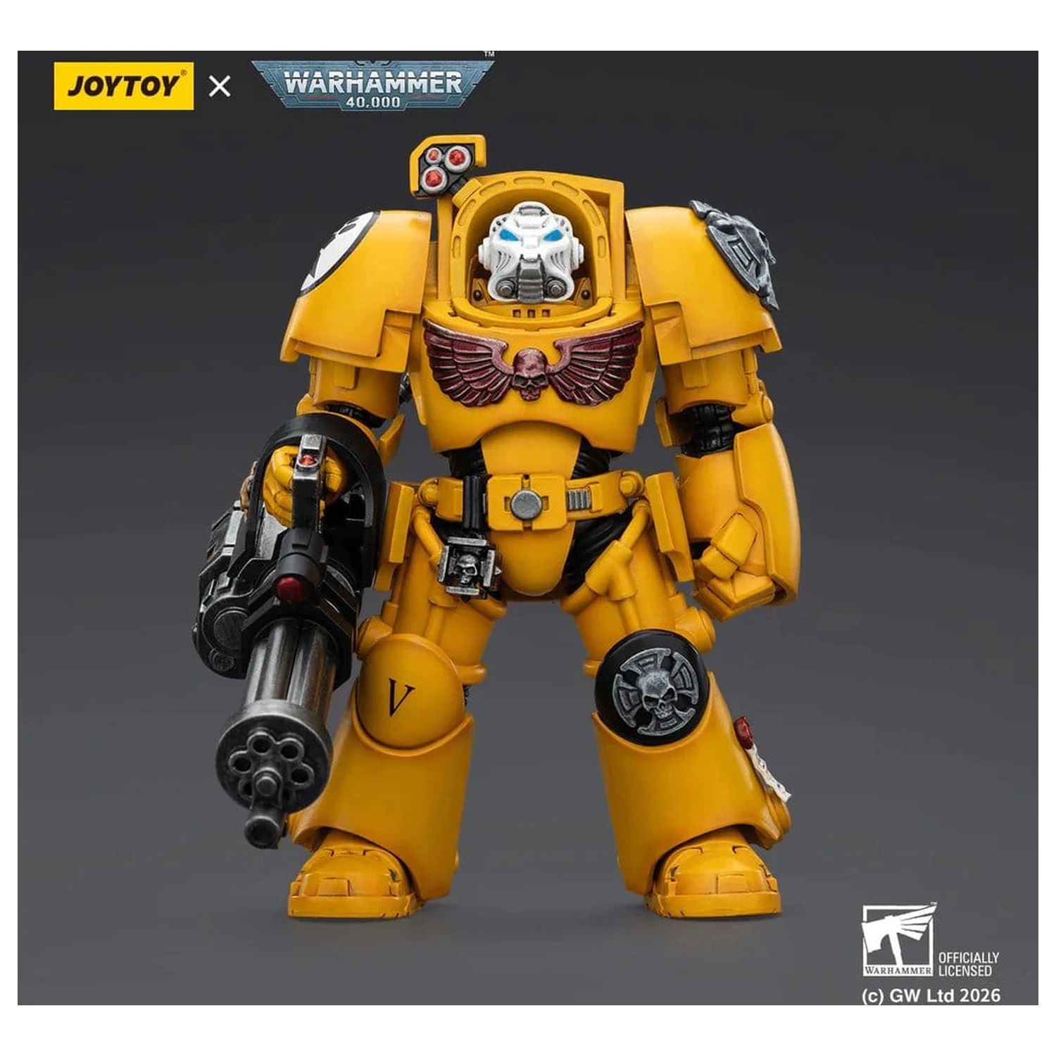 Warhammer 40,000 Akcijska figura Imperial Fists Terminator 3 s Power Fist i Assault Cannon, 14 cm fotografija proizvoda