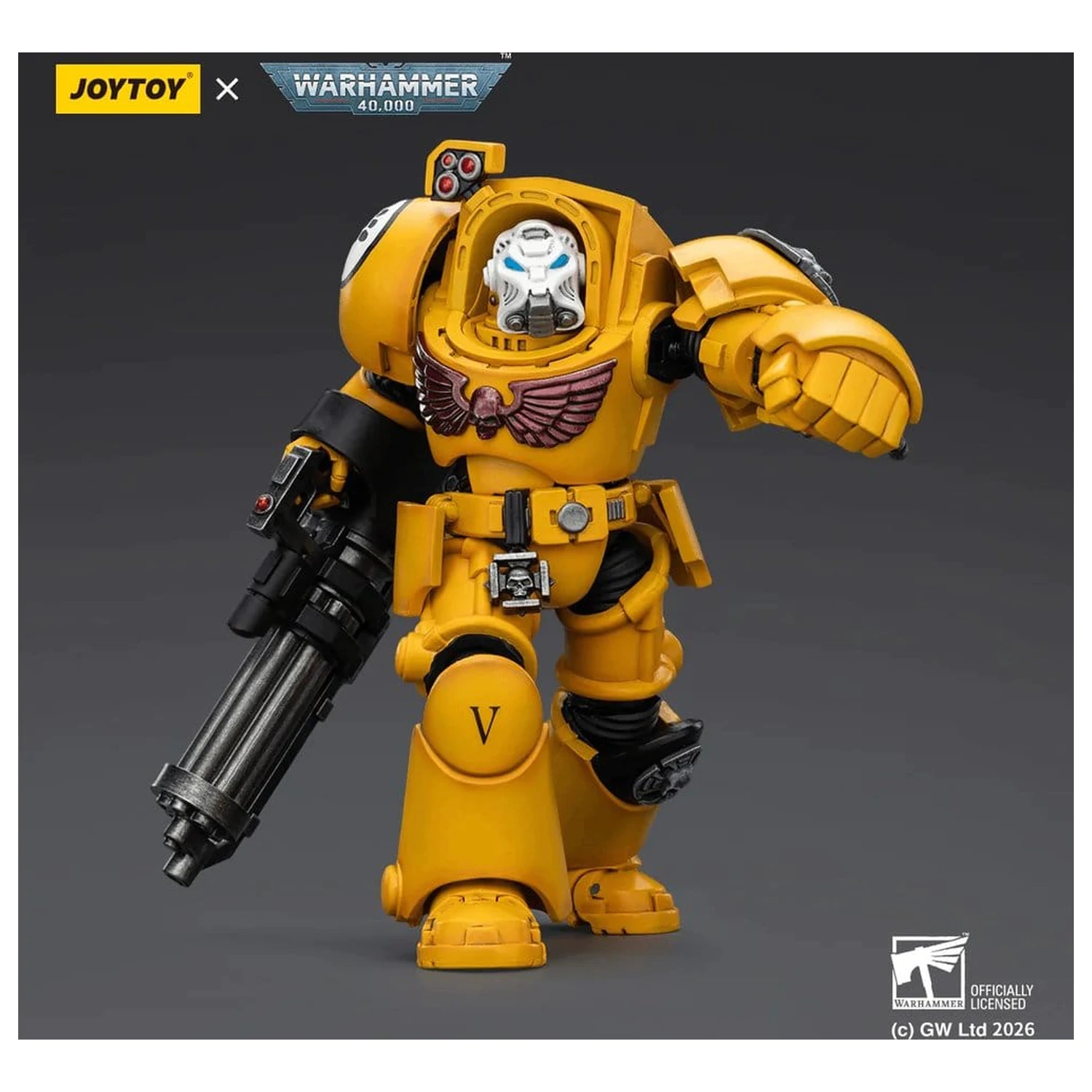 Warhammer 40,000 Akcijska figura Imperial Fists Terminator 3 s Power Fist i Assault Cannon, 14 cm fotografija proizvoda