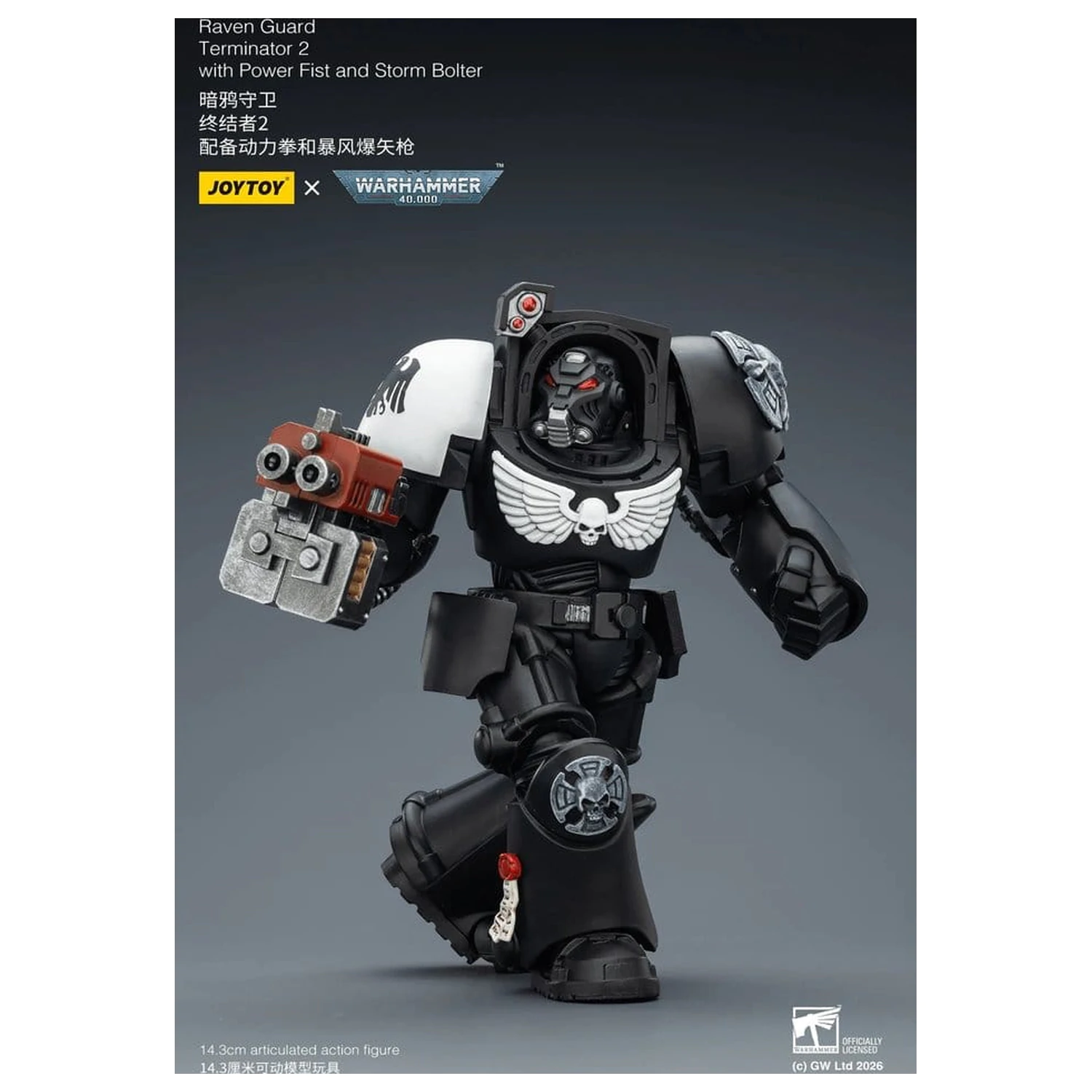 Warhammer 40,000 Akcijska figura Raven Guard Terminator 2 s Energetskom šakom i Jurišnim bolterom 14 cm fotografija proizvoda