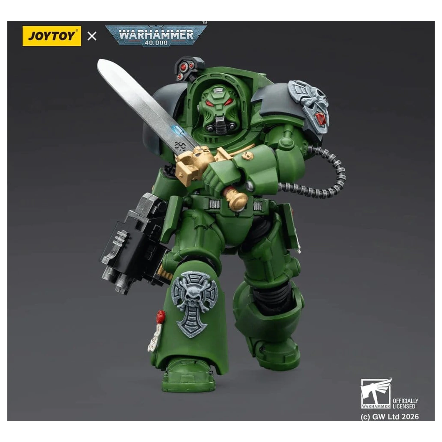 Warhammer 40,000 Action Figure Salamanders Terminator 1 s energetskim mačem i Storm Bolterom 14 cm fotografija proizvoda