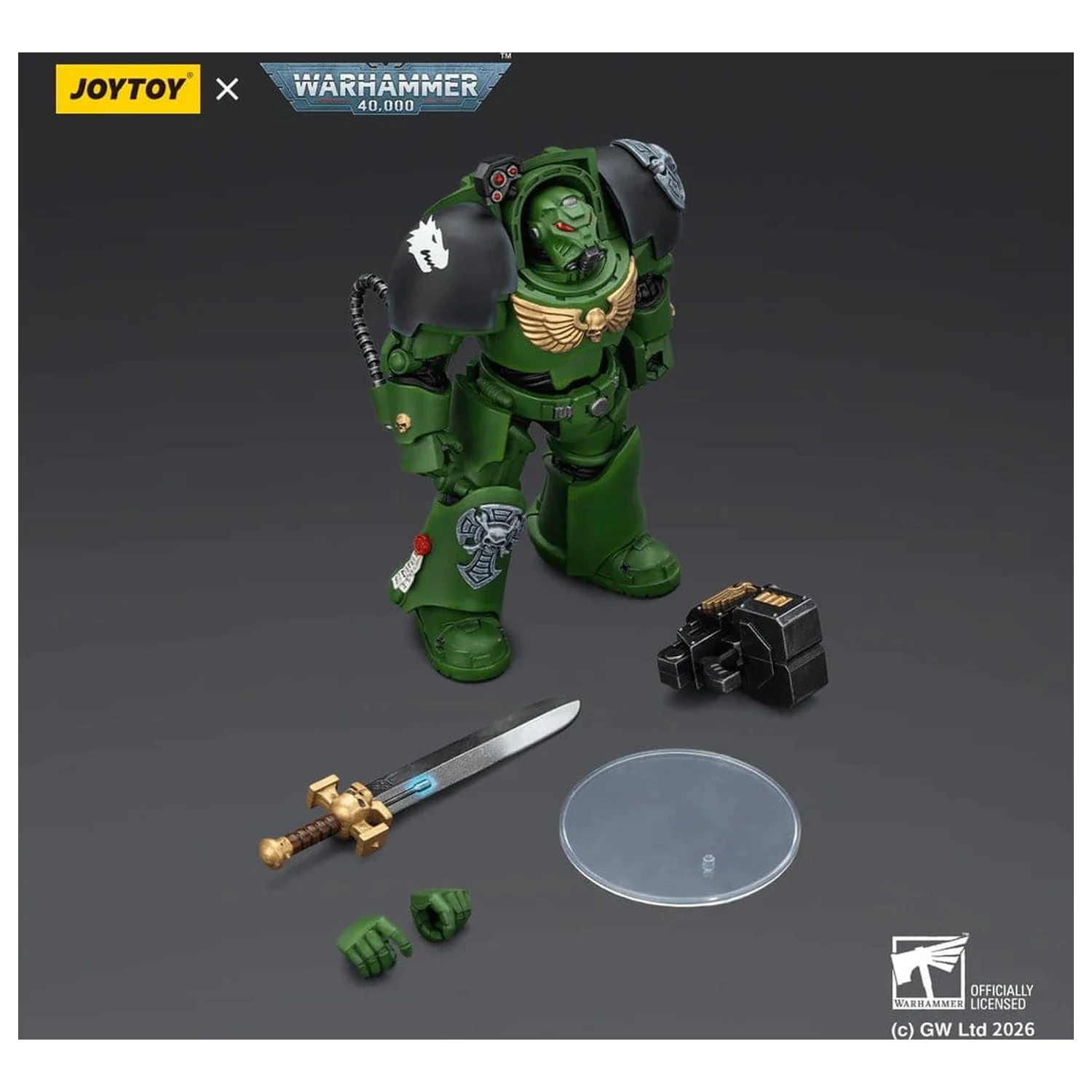 Warhammer 40,000 Action Figure Salamanders Terminator 1 s energetskim mačem i Storm Bolterom 14 cm fotografija proizvoda