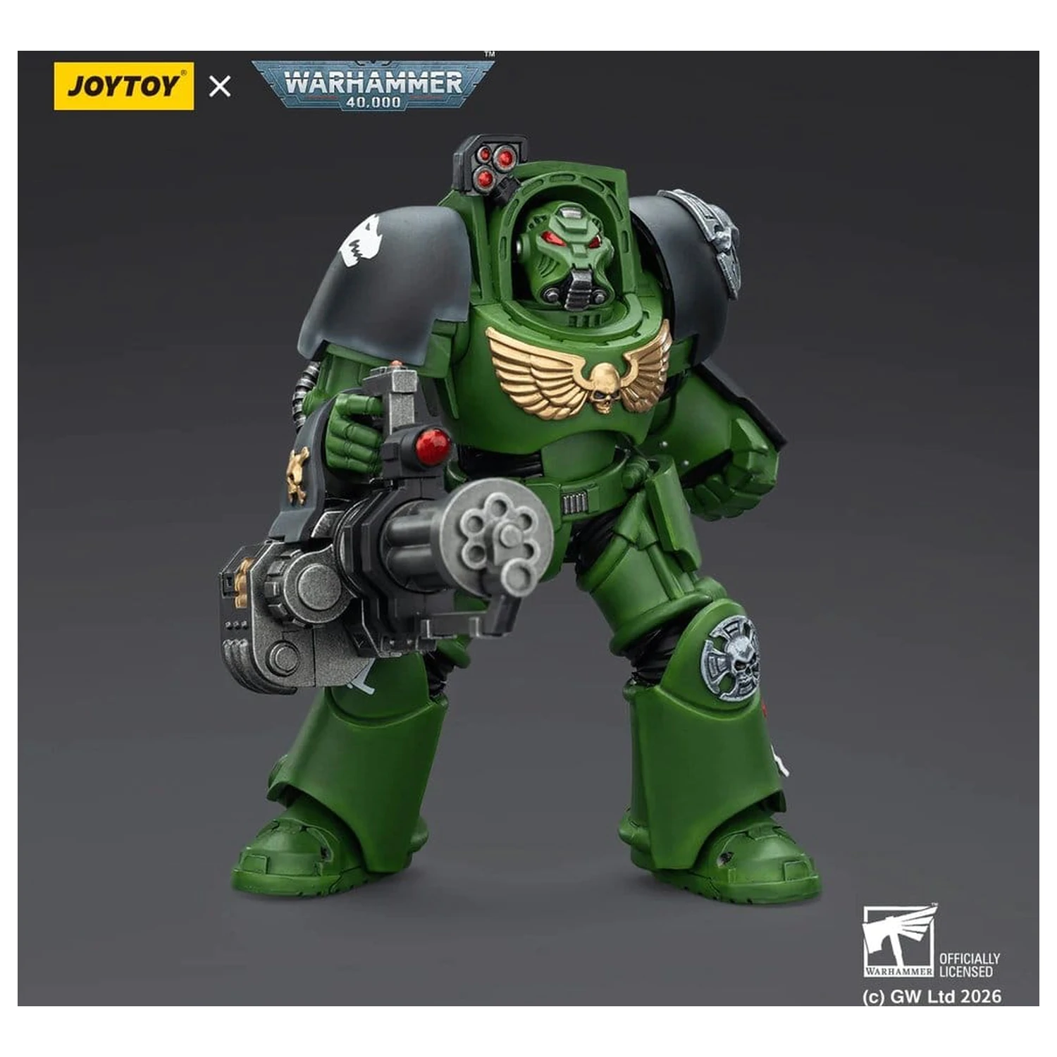 Warhammer 40,000 Akcijska figura Salamanders Terminator 3 s Power Fist i Assault Cannon 14 cm fotografija proizvoda