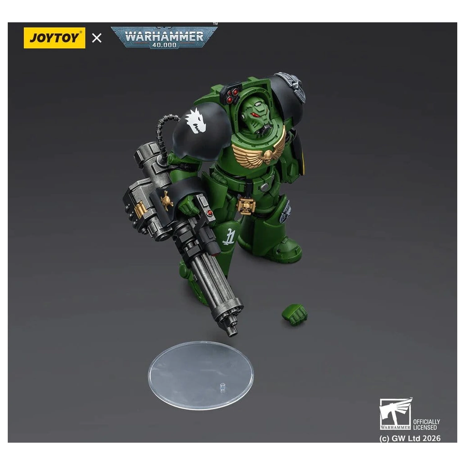 Warhammer 40,000 Akcijska figura Salamanders Terminator 3 s Power Fist i Assault Cannon 14 cm fotografija proizvoda