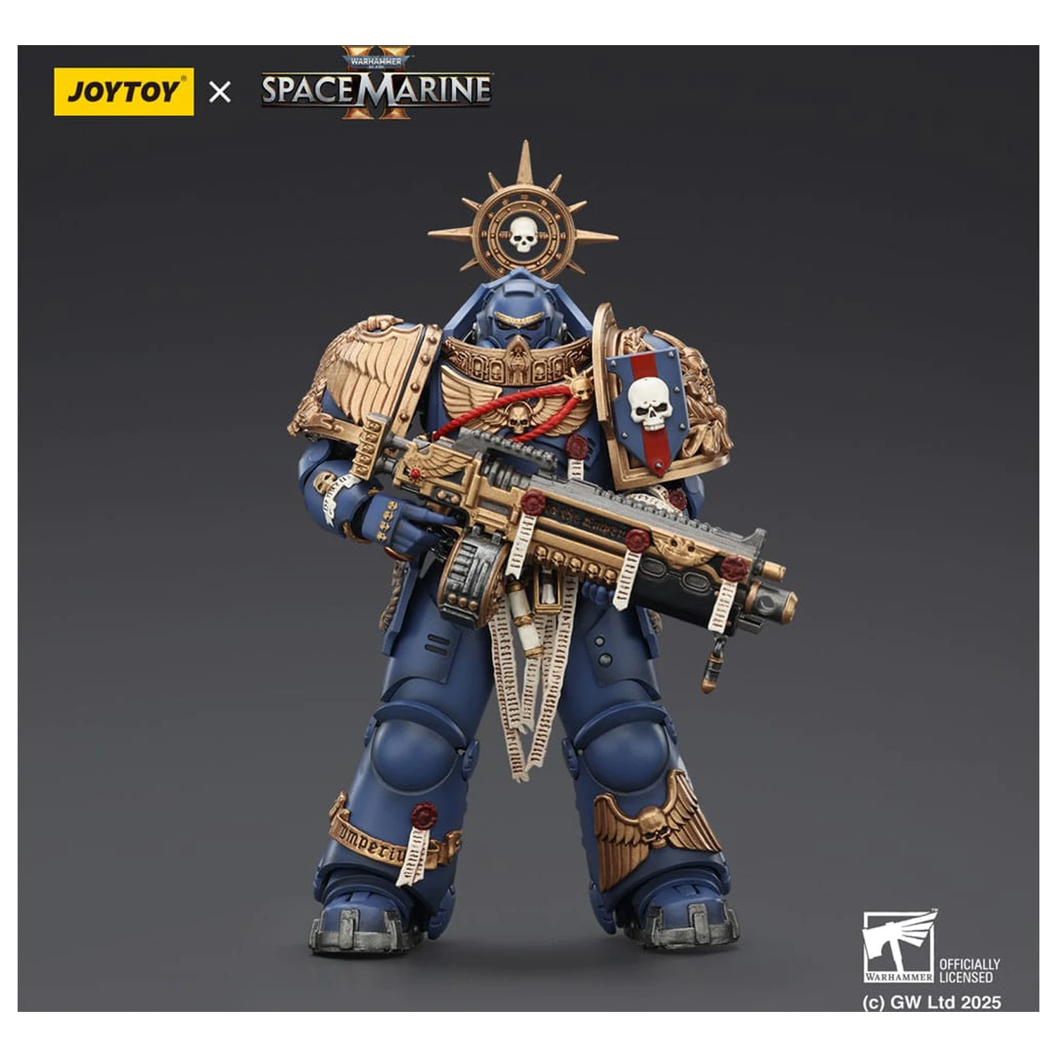 Warhammer 40,000: Space Marine 2 figura Ultramarines Heavy Relic Primus Armor s Heavy Relic Bolt Rifle 13 cm fotografija proizvoda