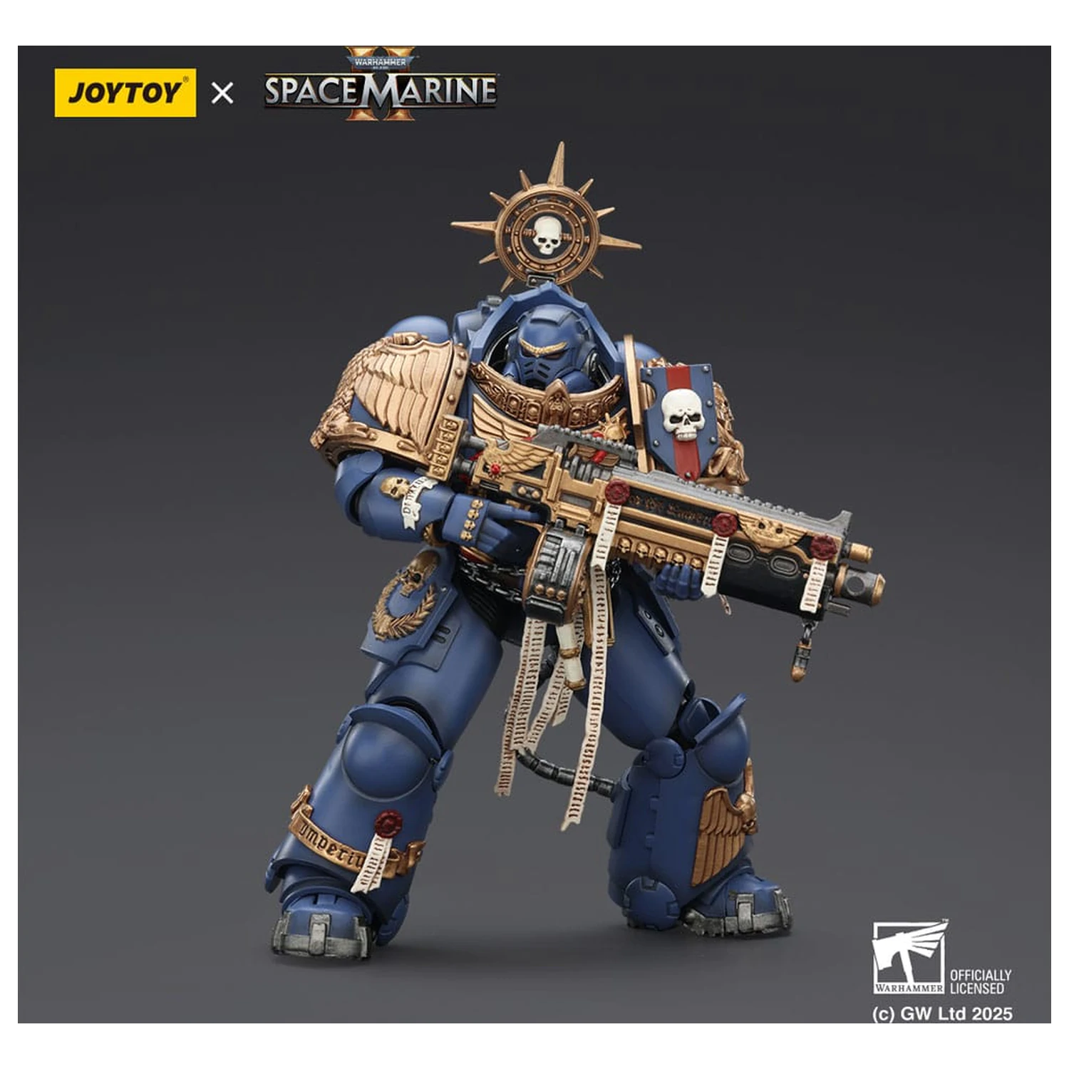 Warhammer 40,000: Space Marine 2 figura Ultramarines Heavy Relic Primus Armor s Heavy Relic Bolt Rifle 13 cm fotografija proizvoda